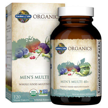 Garden of Life Organics Men's 40+ Multivitamin with Prostate Support, B12 & Vitamins – Vegan Daily Whole Food Multivitamin, Non-GMO, Certified Organic, 120 Tablets Garden of Life buy supplements canada