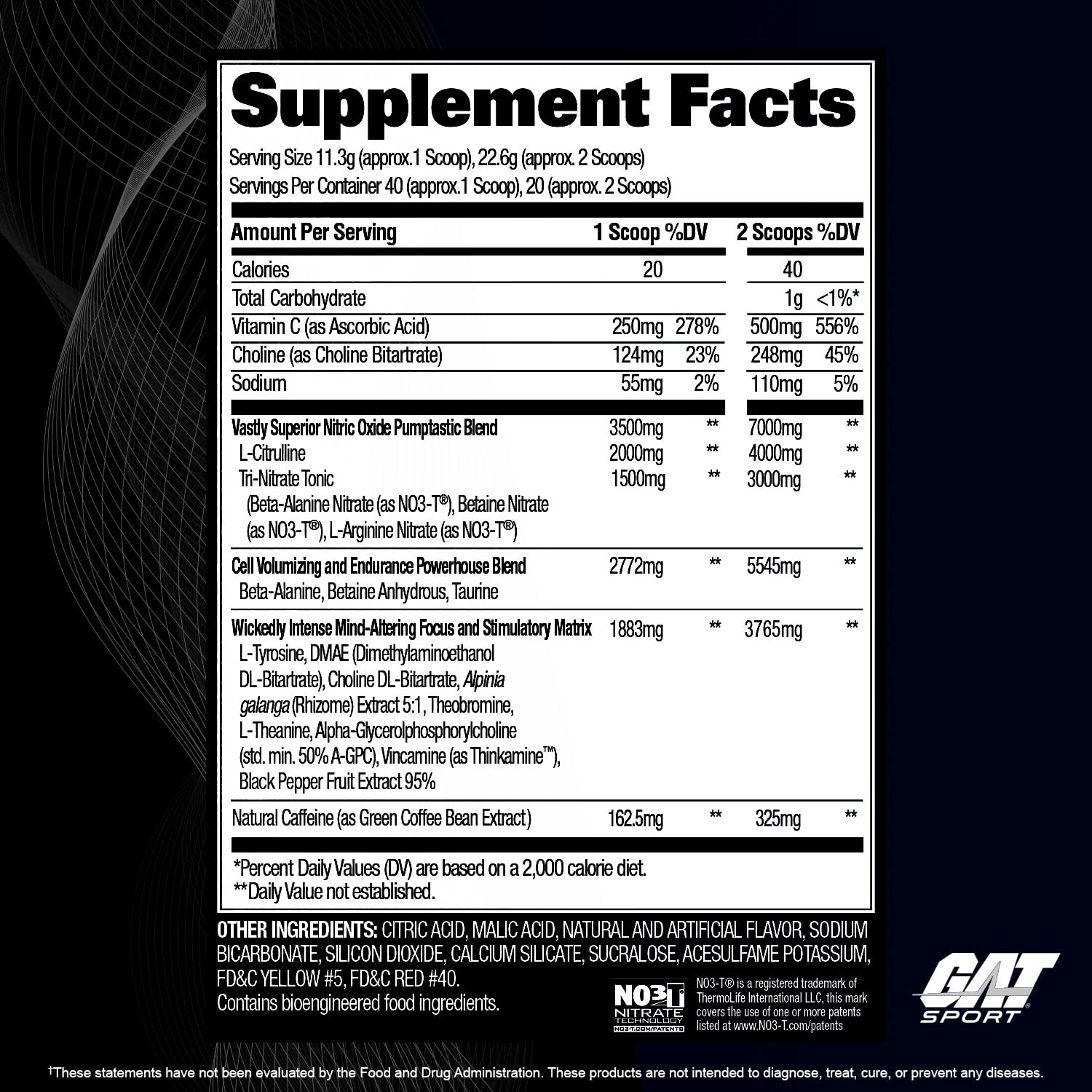 GAT SPORT Nitraflex Black Pre-Workout Powder, Extreme Pre-Training Formula for Men GAT SPORT buy supplements canada