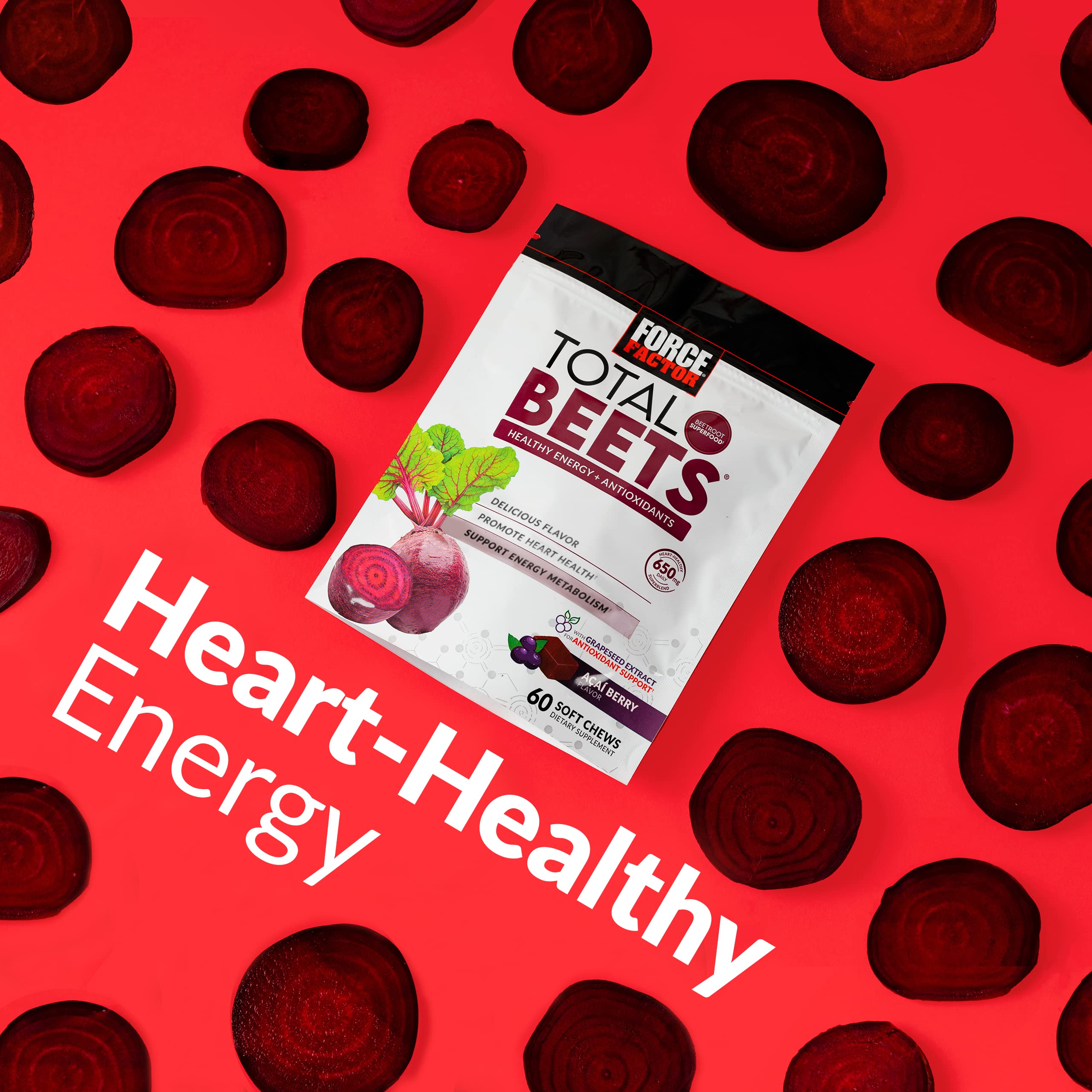 Force Factor Total Beets Soft Chews with Beetroot, Nitrates, L-Citrulline, Grapeseed Extract Force Factor buy supplements canada