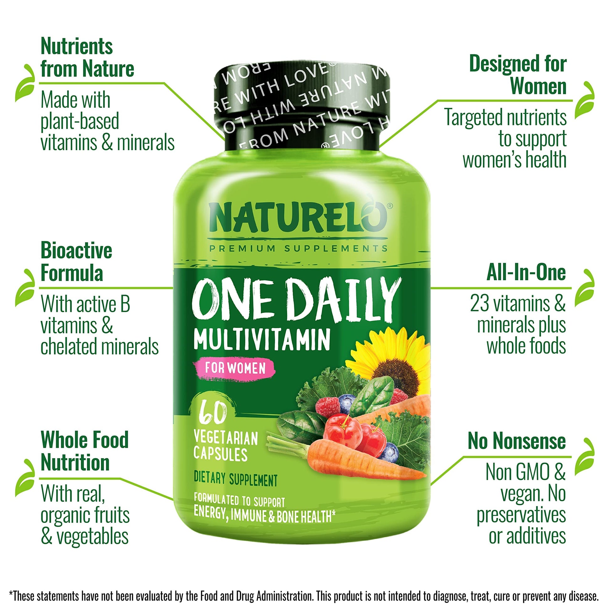NATURELO One Daily Multivitamin for Women - Energy Support - Whole Food Supplement NATURELO buy supplements canada