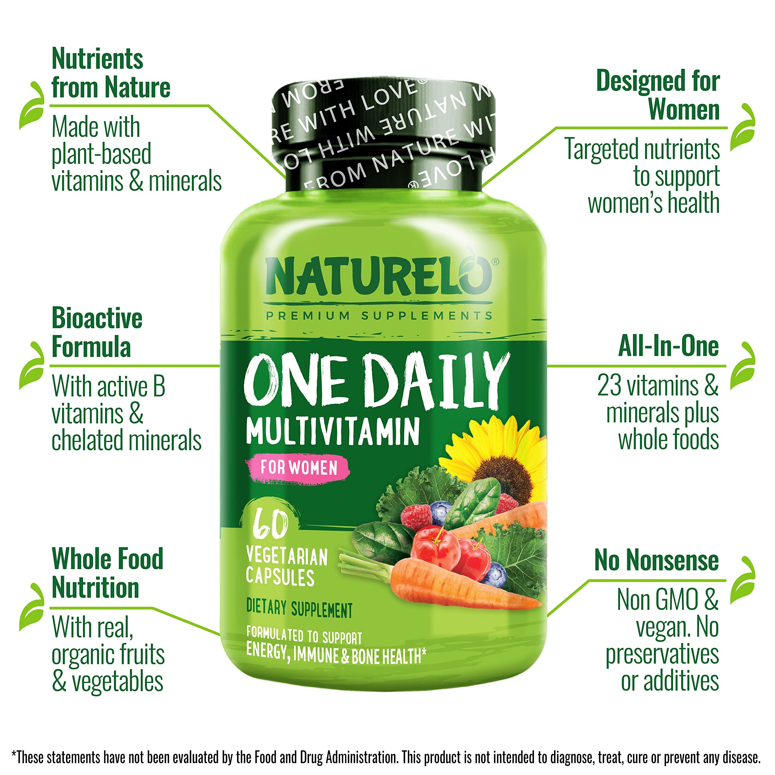 NATURELO One Daily Multivitamin for Women - Energy Support - Whole Food Supplement NATURELO buy supplements canada