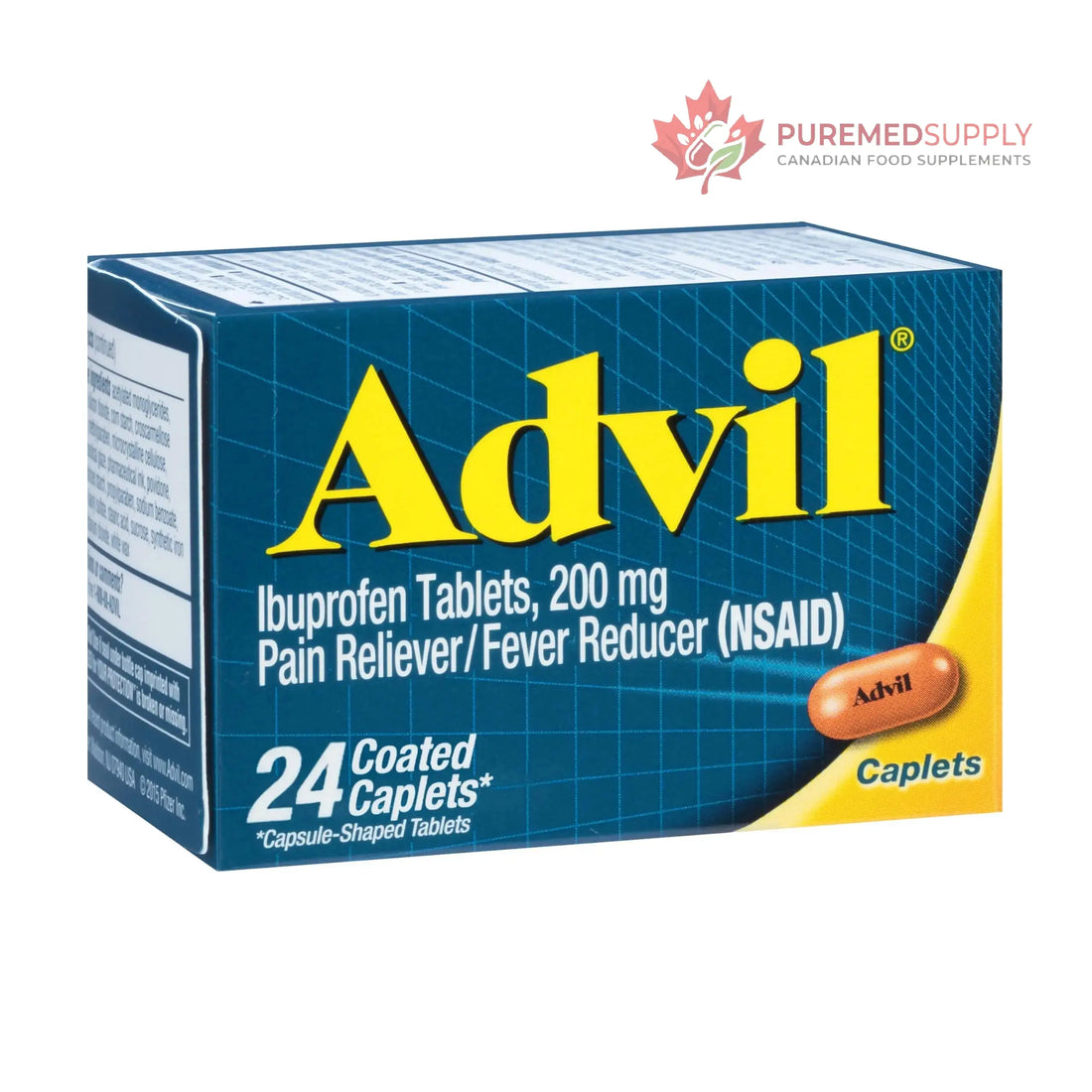 Advil Ibuprofen Coated Caplets Pain Reliever and Fever Reducer 200 Milligram 24Ct Advil buy supplements canada