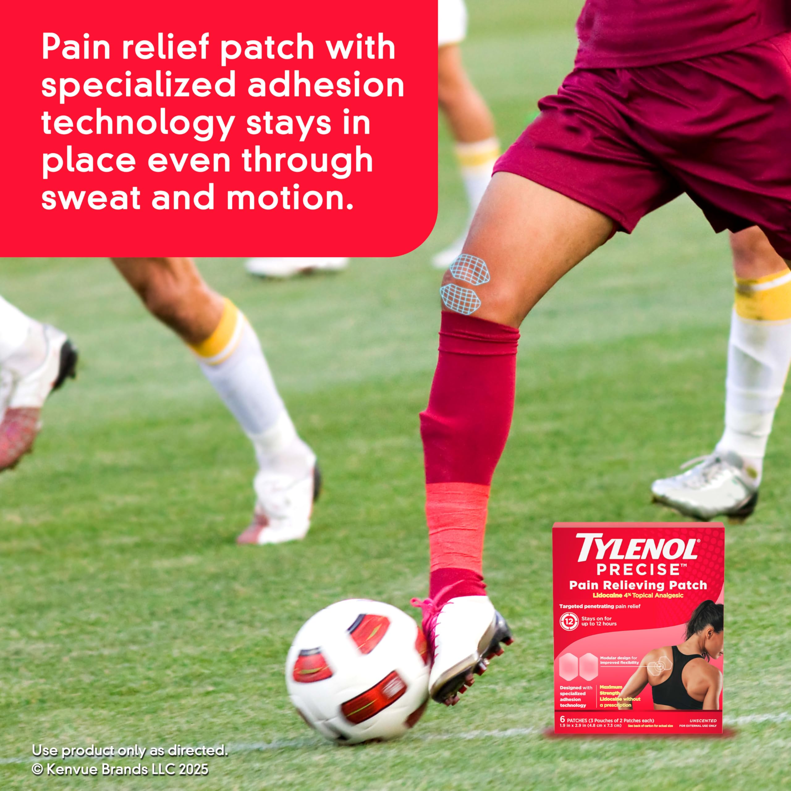 Tylenol Precise Pain Relieving Patches, Topical Analgesic Patches + Maximum OTC Strength Lidocaine Penetrates, Targeted Relief Ideal for Shoulder, Back & Knee Pain, Unscented, 3 x 2 ct Tylenol buy supplements canada