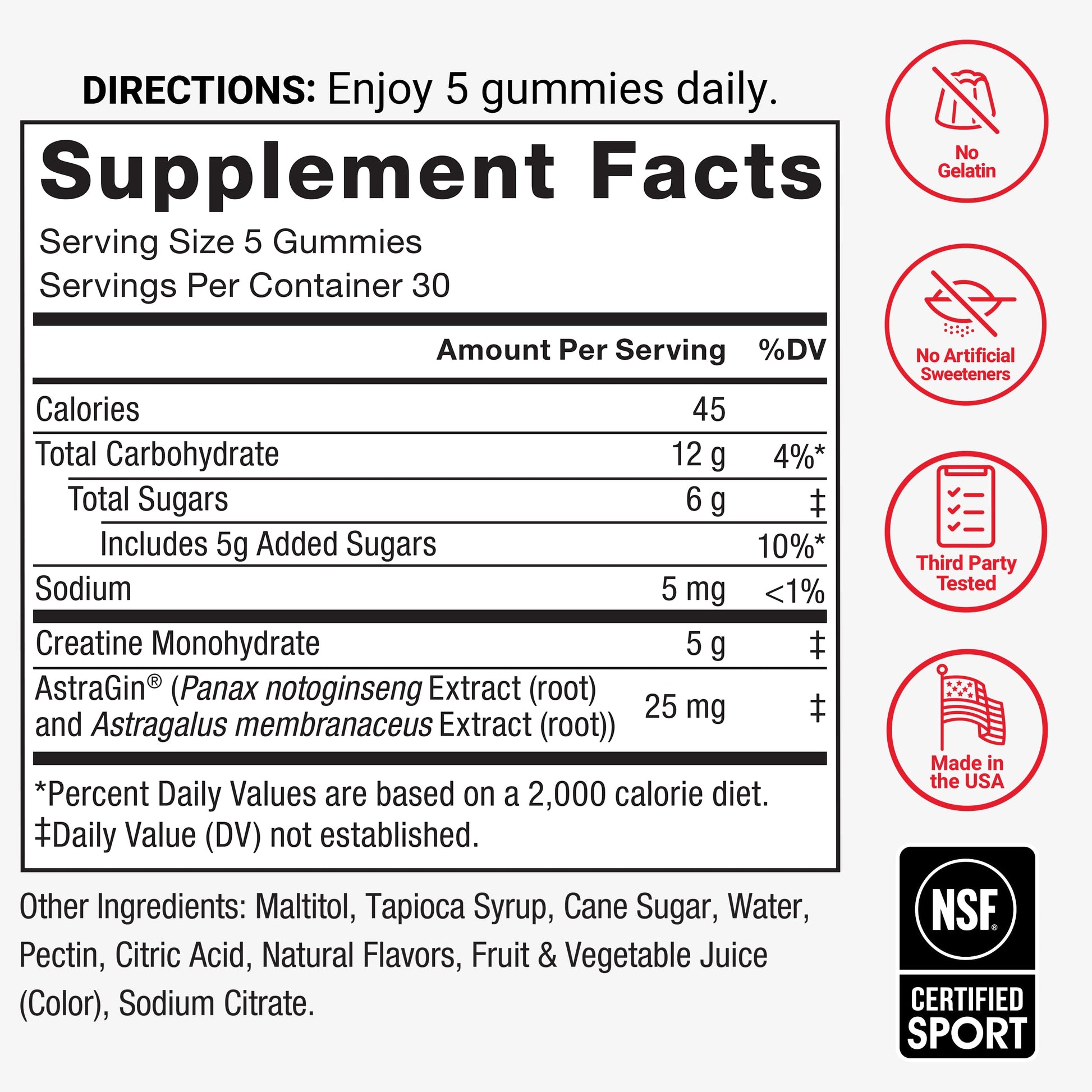 Force Factor Creatine Monohydrate Gummies, NSF Certified, 5g Dose for Men & Women to Support Muscle, Strength, Recovery, Cognitive Health & Memory, Mixed Berry, 150 Gummies Force Factor buy supplements canada