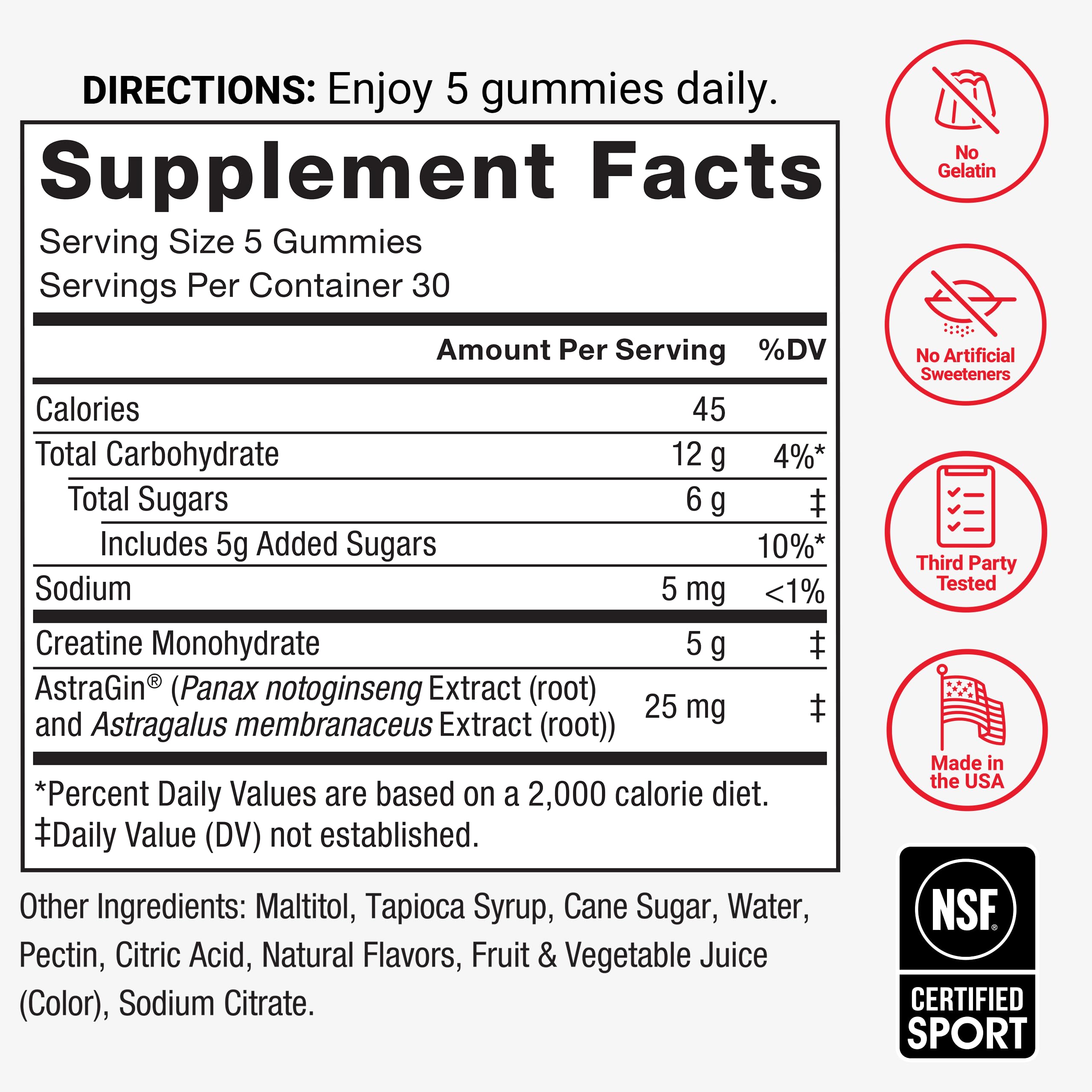 Force Factor Creatine Monohydrate Gummies, NSF Certified, 5g Dose for Men & Women to Support Muscle, Strength, Recovery, Cognitive Health & Memory, Mixed Berry, 150 Gummies Force Factor buy supplements canada