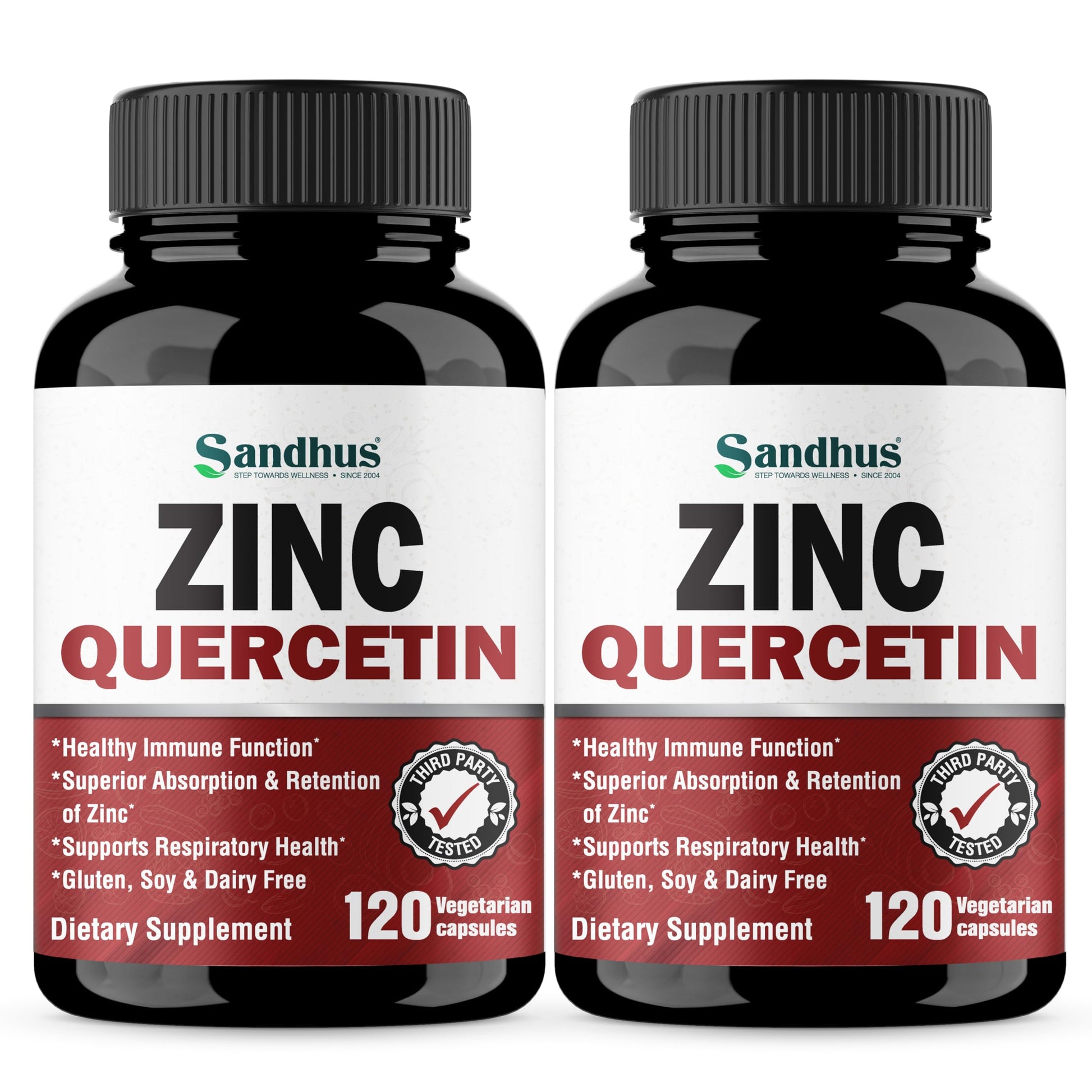 Zinc Quercetin Vegetarian Capsules 120 Ct- (2 Pack) Sandhu's buy supplements canada