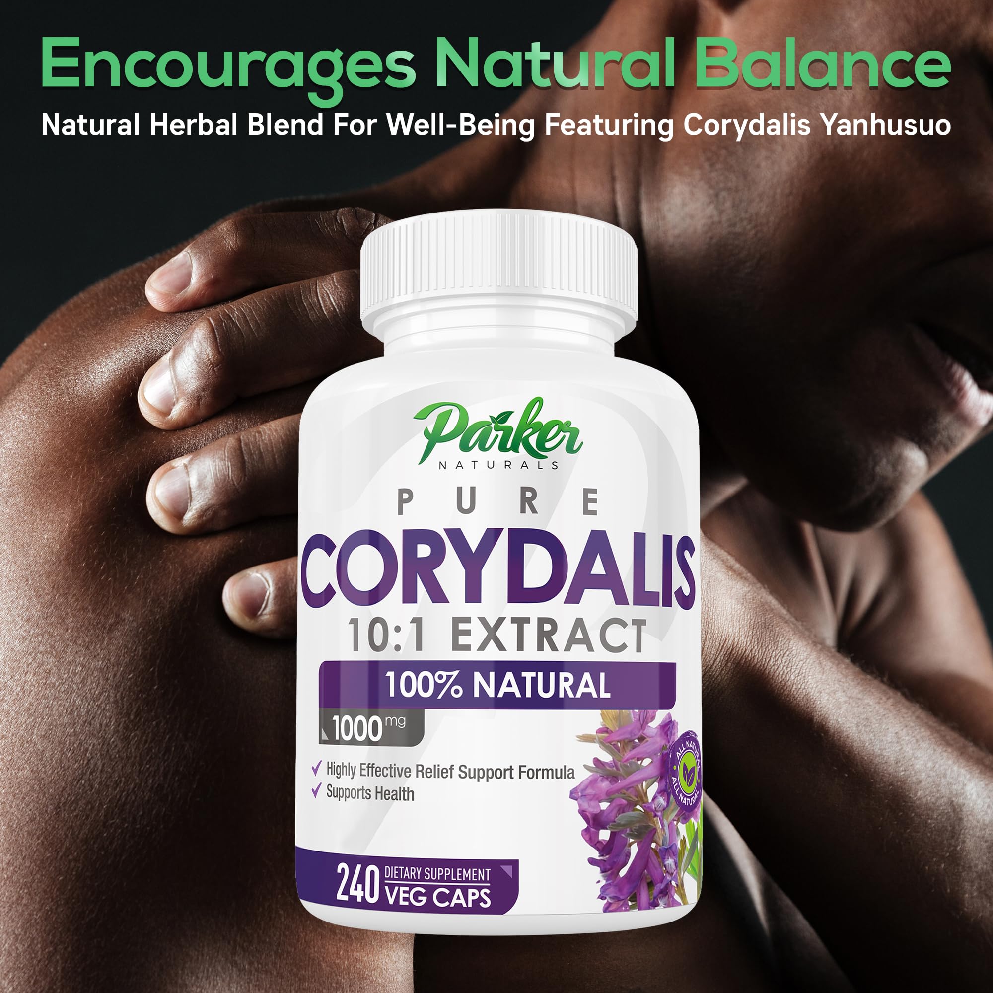 Parker Naturals Pure Corydalis Root Extract Capsule - 1000mg Strength, 10:1 Corydalis Yanhusuo Extract, Natural Relief, Long Lasting, 100% Vegetarian, 120 Servings, 240 Count Parker Naturals buy supplements canada