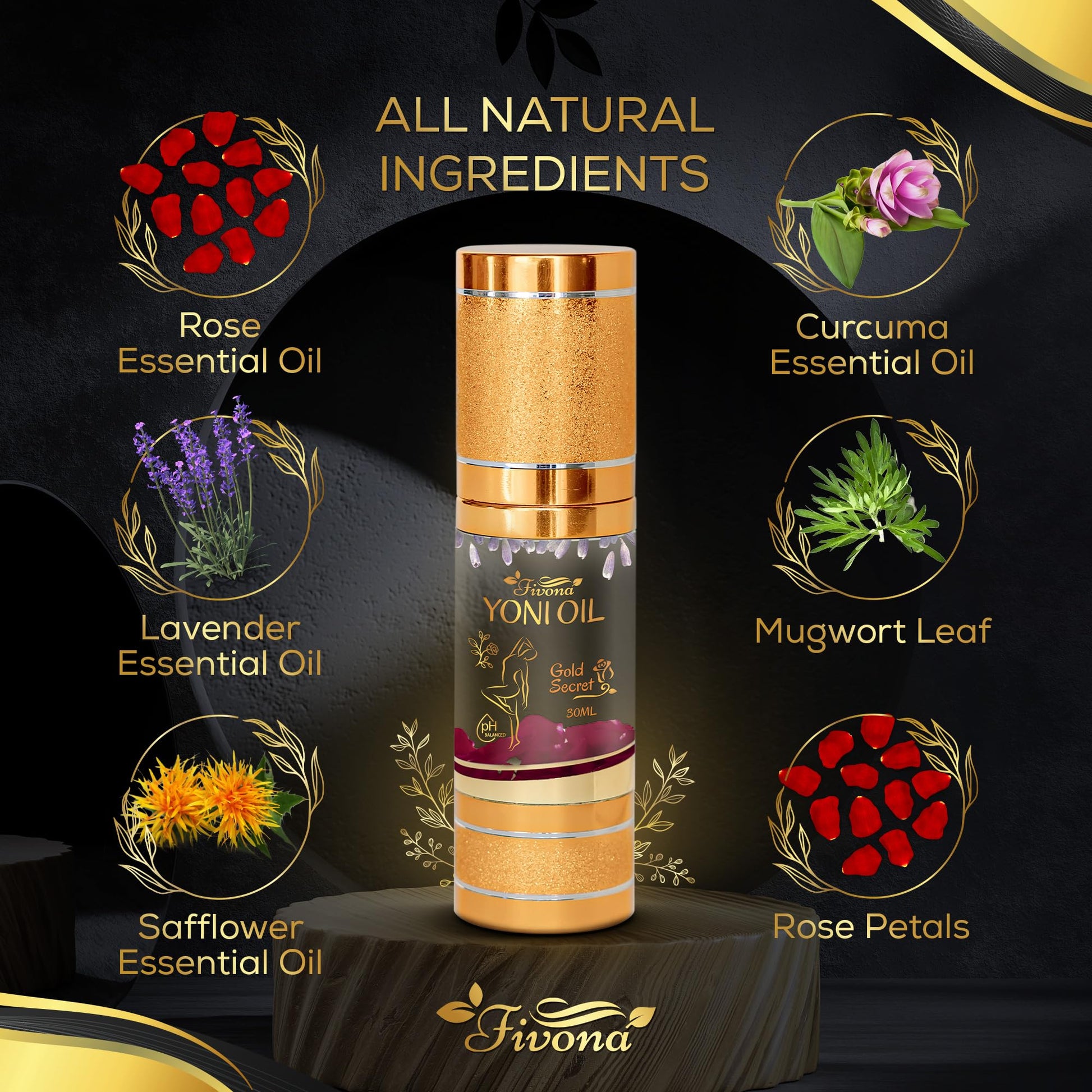 Fivona 4-in-1 Feminine Care Kit, Yoni Oil, Yoni Soap, Yoni Steaming Pot and Red Premium V Steam Herbs FIVONA buy supplements canada