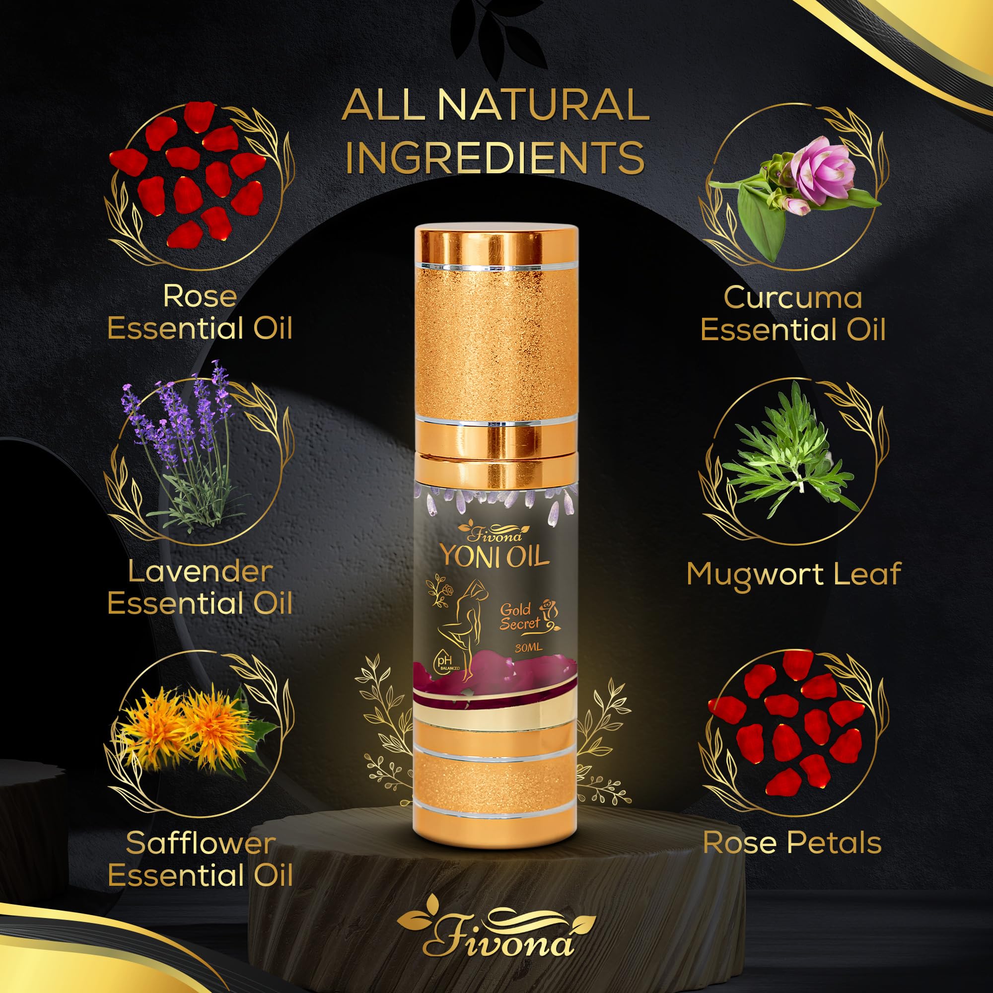 Fivona 4-in-1 Feminine Care Kit, Yoni Oil, Yoni Soap, Yoni Steaming Pot and Red Premium V Steam Herbs FIVONA buy supplements canada