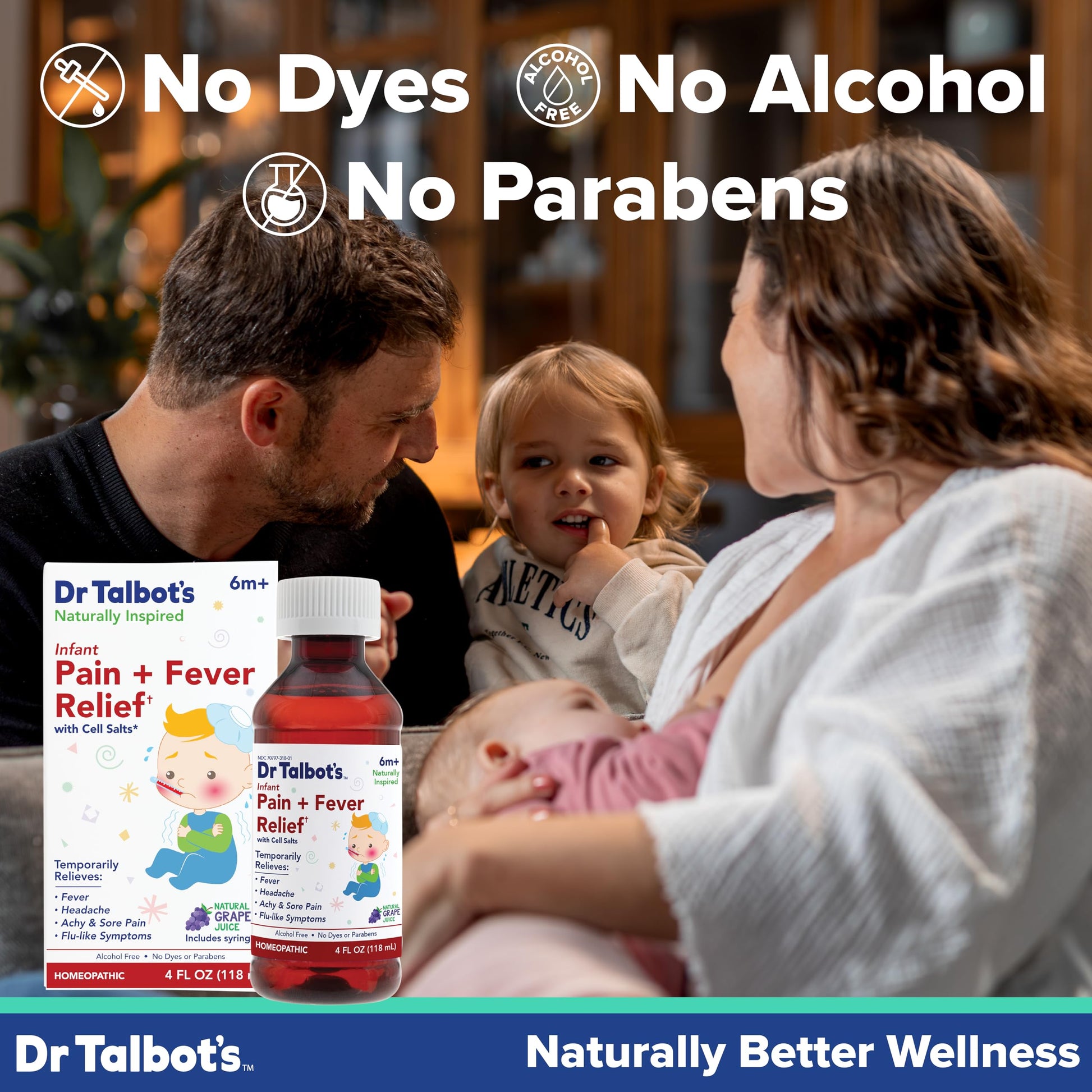 Dr. Talbot's Infant Pain and Fever Relief Liquid Medicine - 4 fl oz - 6+ Months - Grape Juice Flavor - No Alcohol, Dyes, or Parabens - Baby Essentials Dr. Talbot's buy supplements canada