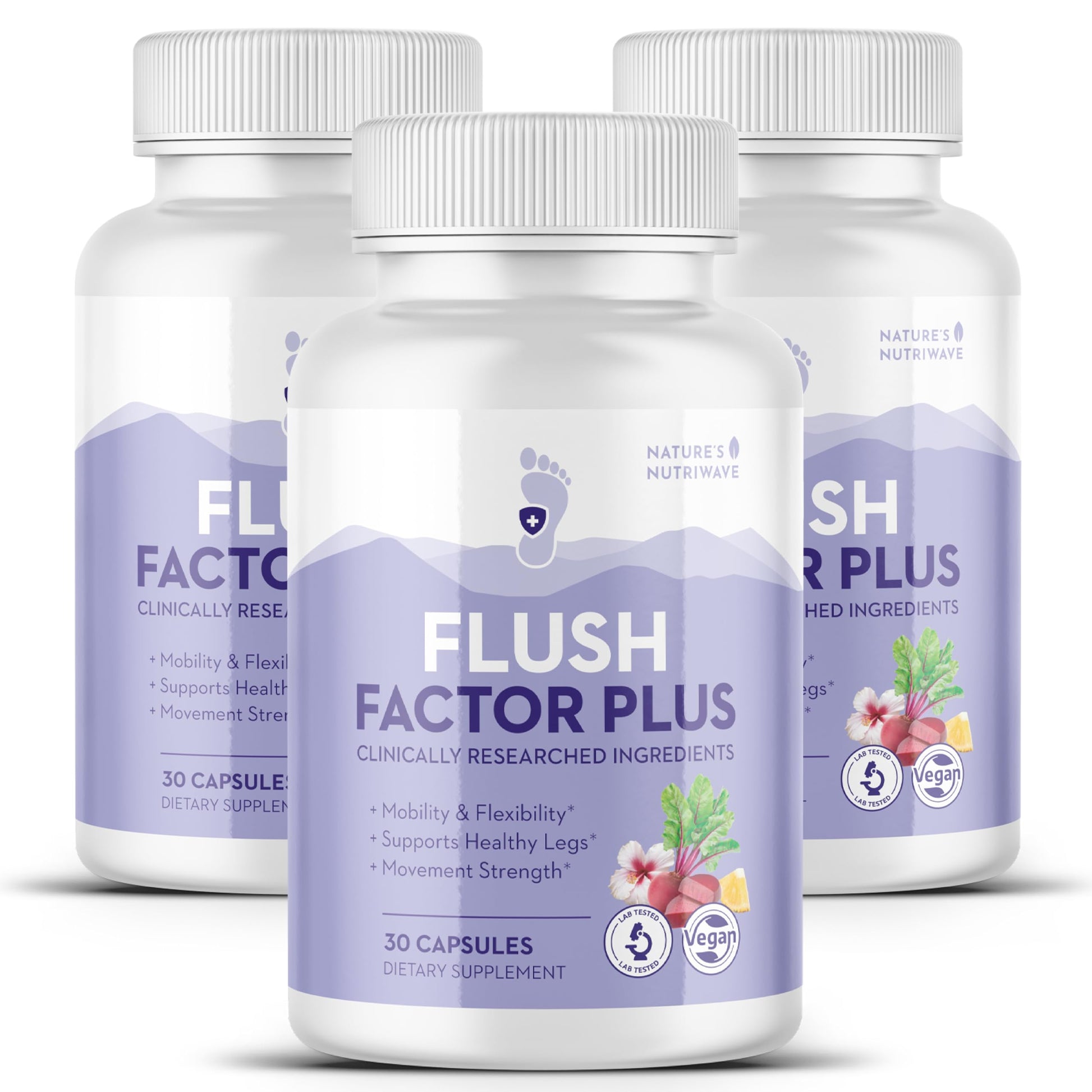 Nature’s NutriWave Flush Factor Plus - Original Formulated FlushFactorPlus for Leg Comfort, 100% Natural Ingredients, Made in USA, No Stimulants | 30 Capsules, 3 Month Supply Nature’s NutriWave buy supplements canada