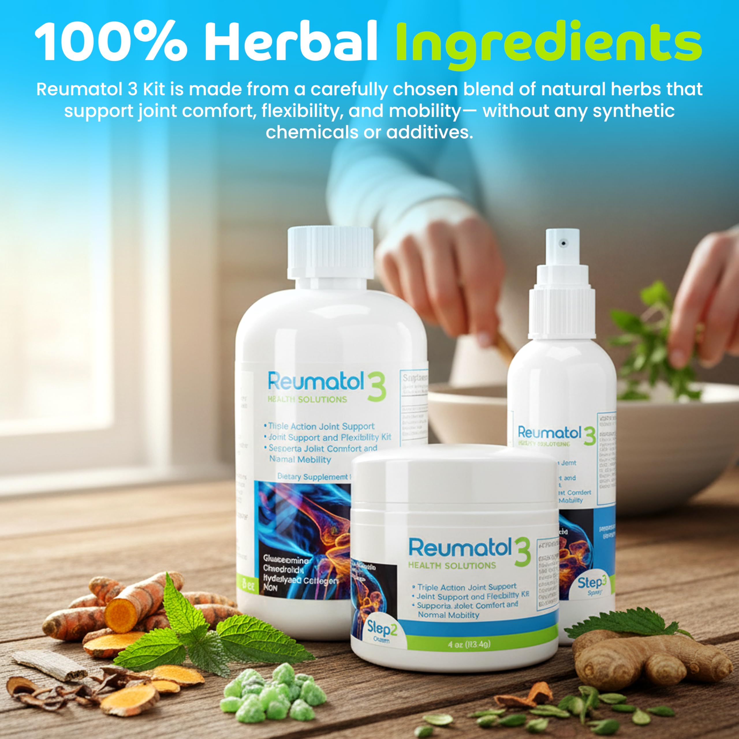 Reumatol 3 Kit – Natural Joint Support Formula for Comfort and Mobility | Helps Ease Stiffness & Promotes Flexible Joints | Herbal Blend for Daily Wellness Reumatol Health Solutions buy supplements canada