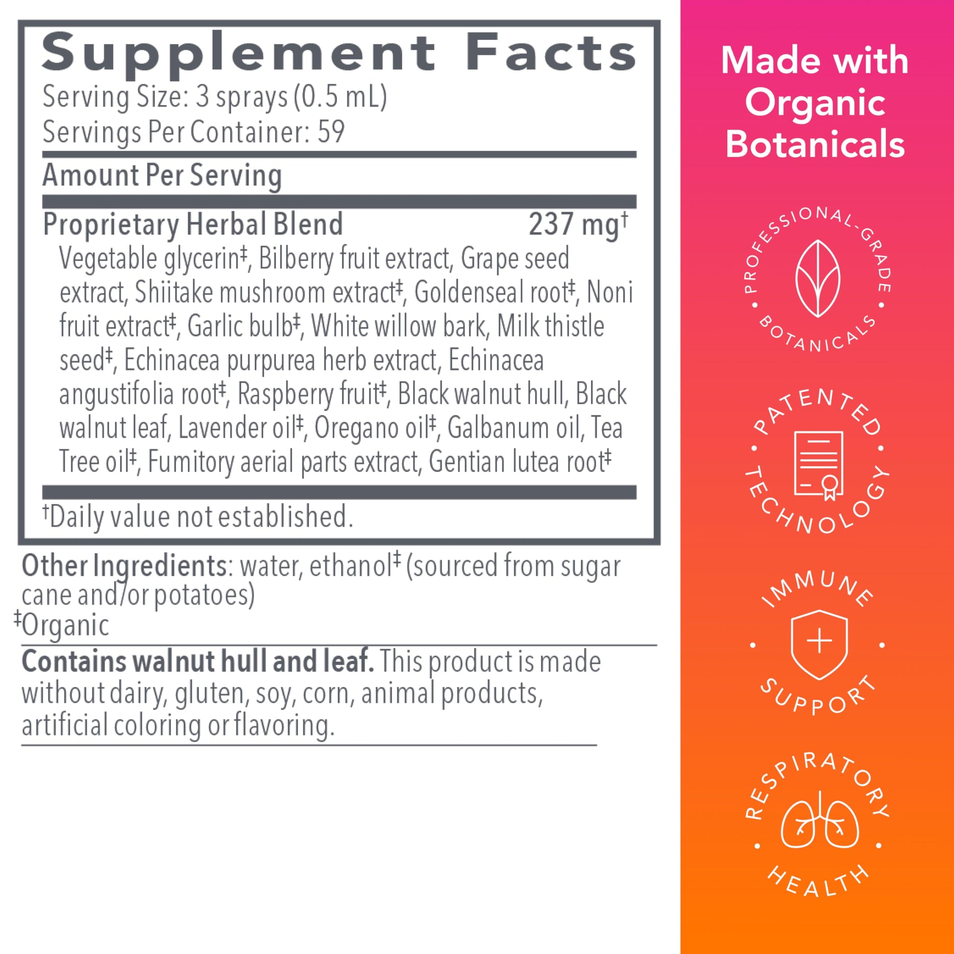 Biocidin Throat Spray - Throat Numbing Spray for Immune Support with Biocidin Blend - Clinically Researched, Fast-Acting for Seasonal Aid or Travel - Support Upper Respiratory Tract (1 fl oz) Bio-Botanical Research buy supplements canada