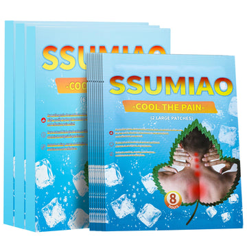 ssumiao 18pcs Menthol 4% & Capsaicin 0.25% Pain Relief Patches, 12-Hour Hydrogel Topical Analgesic, Back/Neck/Knee/Shoulder Muscle & Joint Relief, Non-Drowsy, Low-Odor, Individually Wrapped ssumiao buy supplements canada