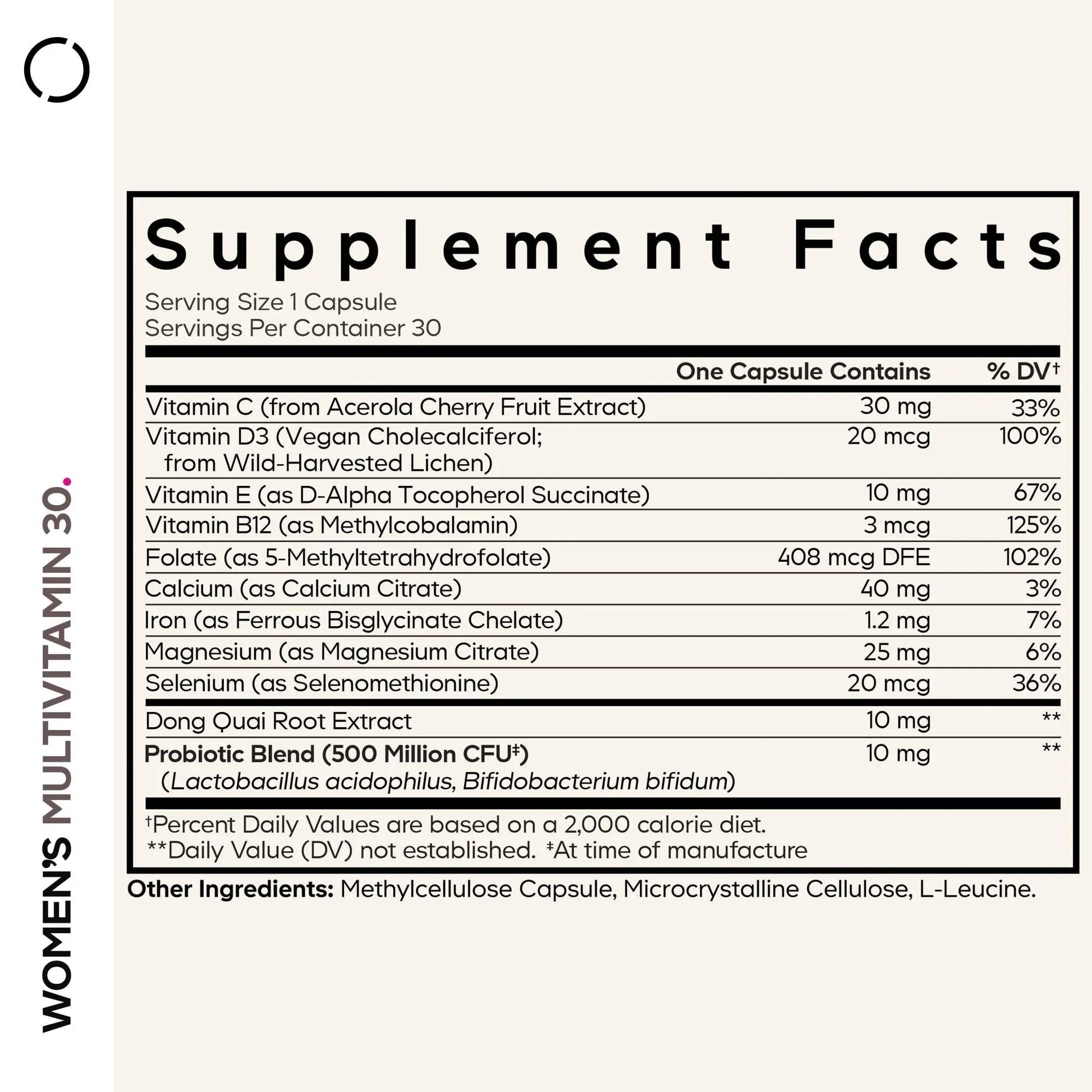 Codeage Women’s Multivitamin - Vitamins A, C, D3, E, B6, B12, Folate, Calcium, Magnesium, Iron, Dong Quai, Probiotics - 1 Capsule Per Serving Codeage buy supplements canada