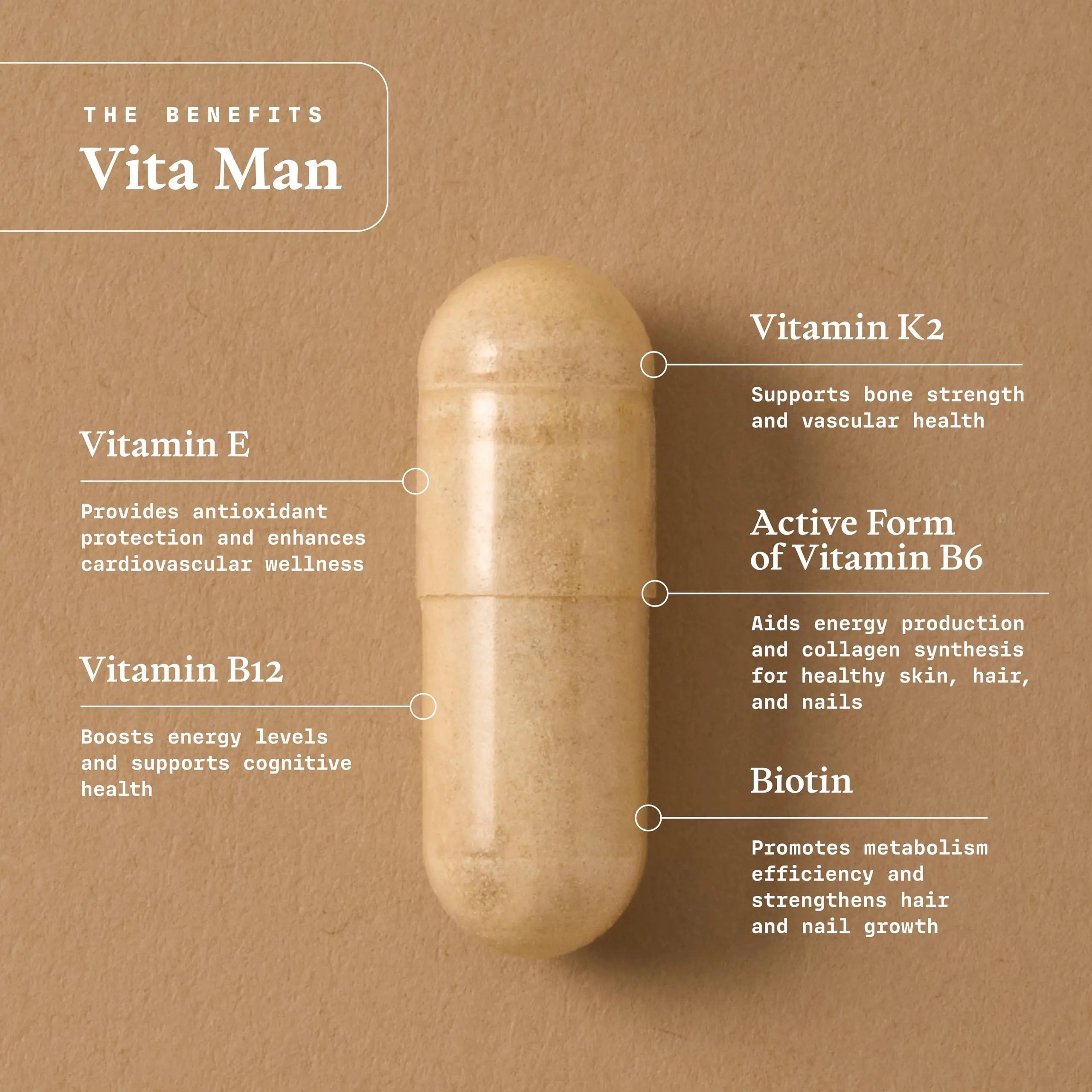 Ultra Life Sport - VITA Man Premium Men's Multivitamin - 30 Capsule Daily Vitamins for Men with Vitamin E, K2 MK-7, and B Vitamins for Maximum Absorption Ultra Life Sport buy supplements canada