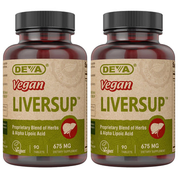 DEVA Vegan Liver Support Tablets 2-Pack - Proprietary Blend of 20 Herbs & Nutraceuticals, 90 Count Ea DEVA buy supplements canada