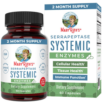 MaryRuth Organics Serrapeptase Enzymes Capsules | Up to 2 Month Supply | Enzyme Supplement for High Potency Sinus Relief Pills| Tissue Health and Cellular Health | Vegan | Gluten Free | 60 Count MARYRUTH'S buy supplements canada