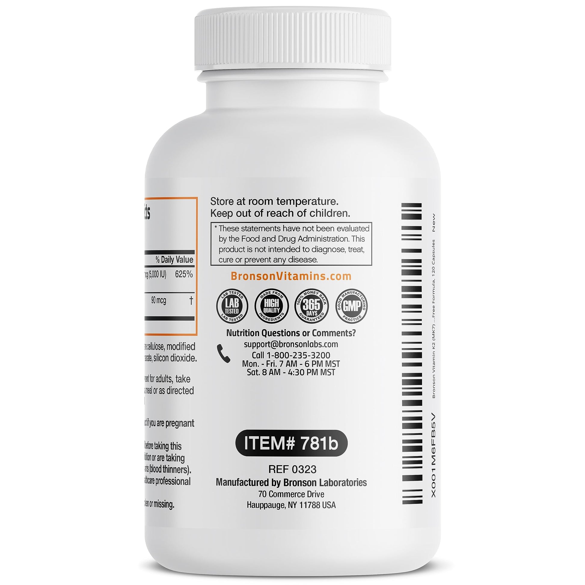 Bronson Vitamin K2 (MK7) with D3 Supplement Non-GMO Formula 5000 IU Vitamin Bronson buy supplements canada