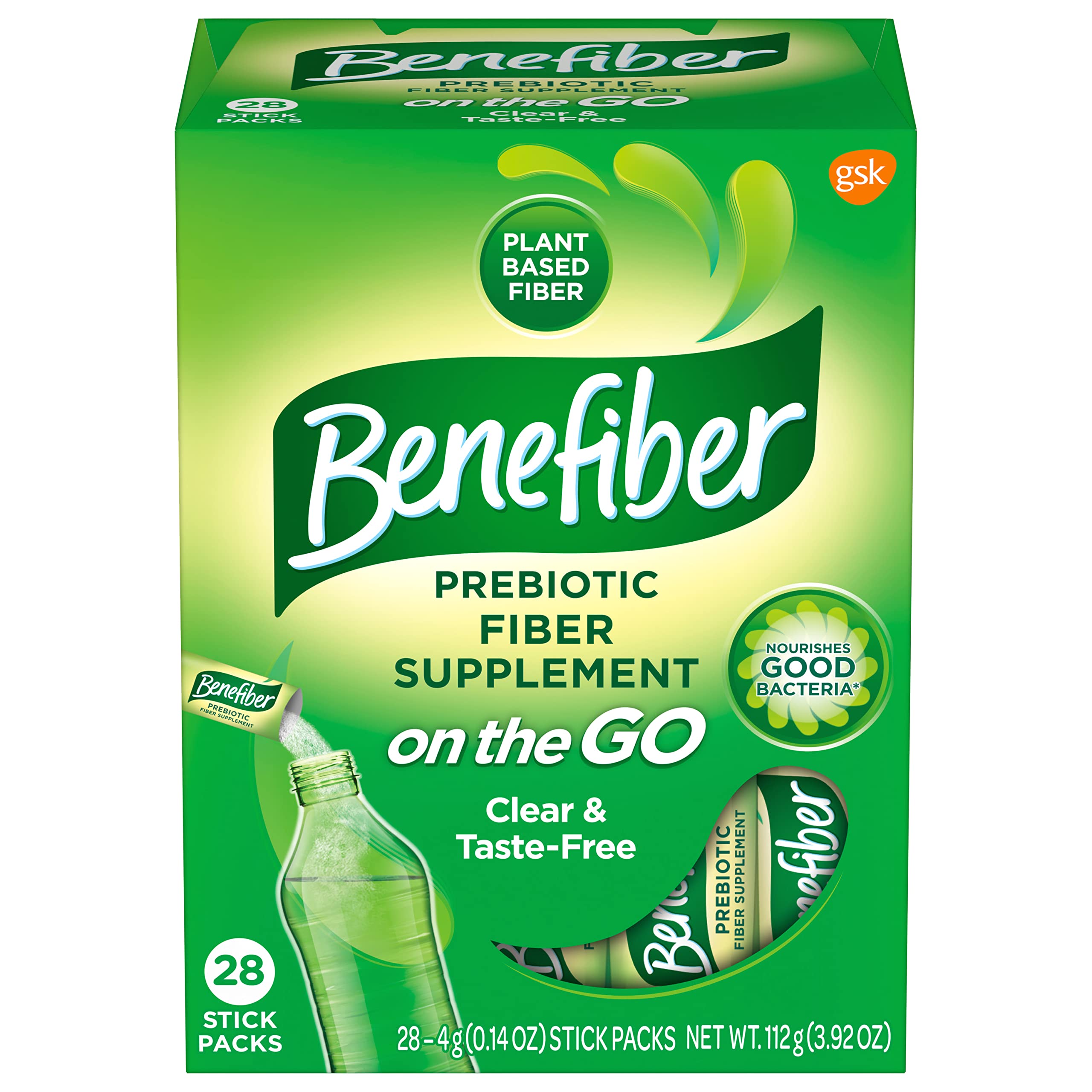 Benefiber On The Go Prebiotic Fiber Supplement Powder for Digestive Health, Daily Fiber, Unflavored - 28 Sticks (3.92 Ounces) Benefiber buy supplements canada