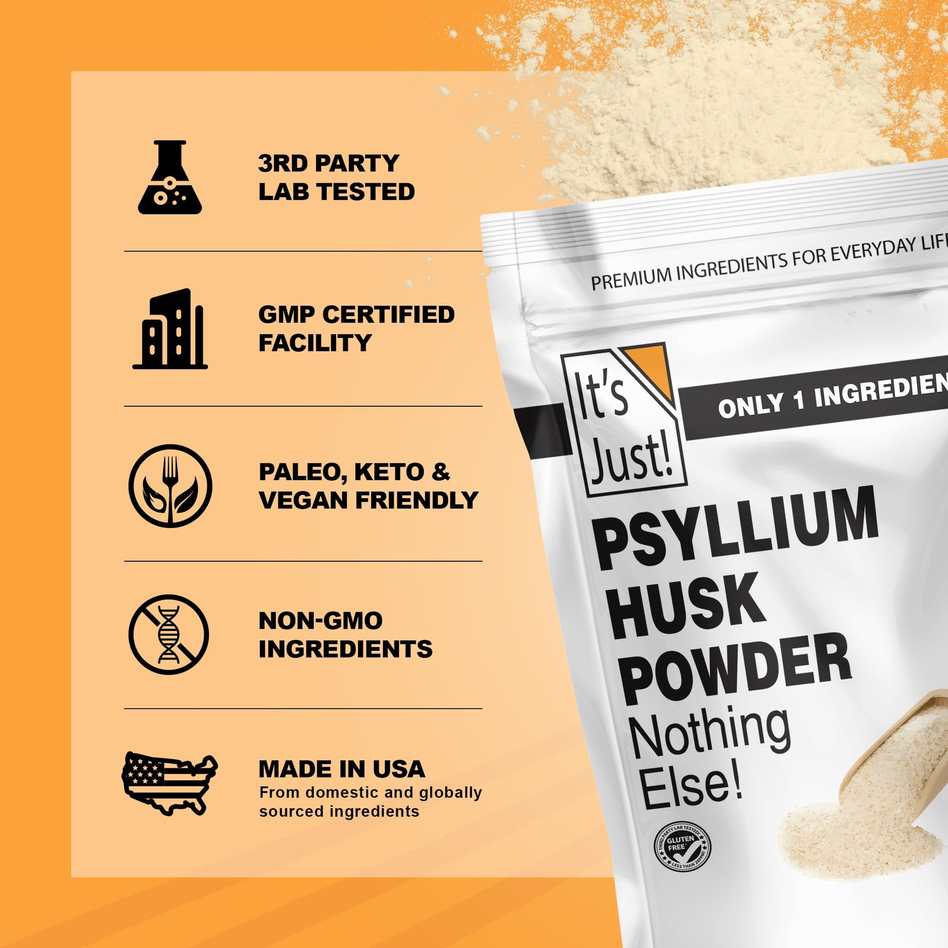 It's Just! - Psyllium Husk Powder, Easy Mixing Dietary Fiber, Cleanse Your Digestive System It's Just! buy supplements canada