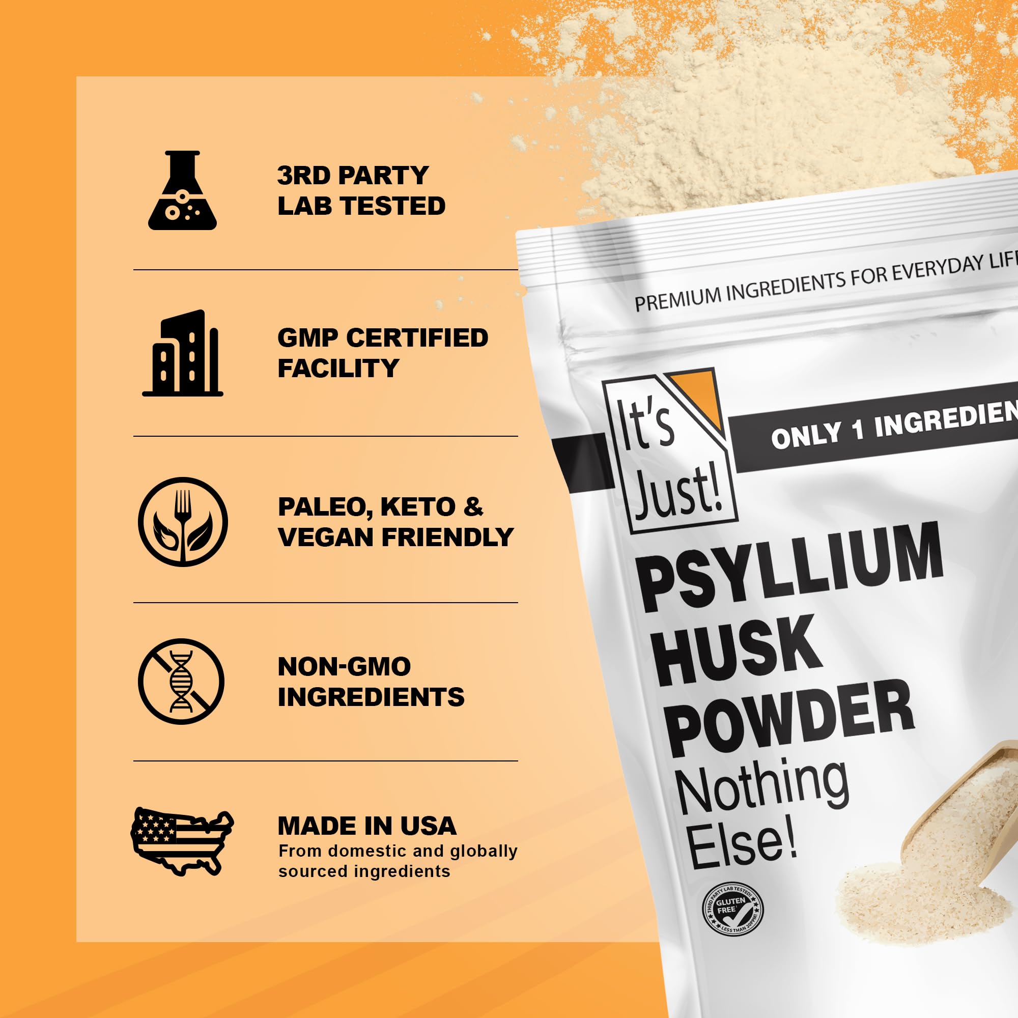 It's Just! - Psyllium Husk Powder, Easy Mixing Dietary Fiber, Cleanse Your Digestive System It's Just! buy supplements canada