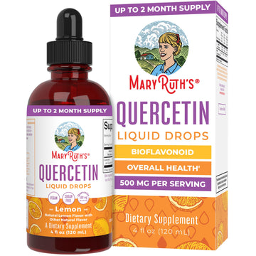MaryRuth Organics Quercetin Liquid Drops | Sugar Free | 500mg for Adults 18 & Over | Cardiovascular Health for Adults | Bioflavonoid | Vegan | Non-GMO | Gluten Free | 4 Fl Oz MARYRUTH'S buy supplements canada