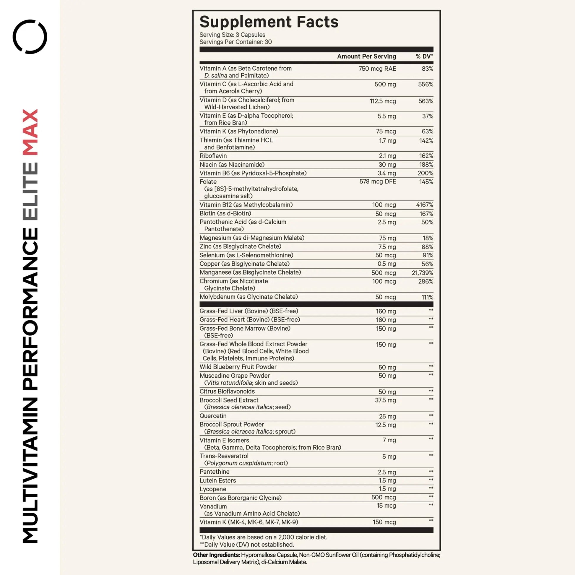 Codeage Multivitamin Performance Elite Max Supplement - Vitamins A, B6, B12, C, D, E, Vitamin K (MK-4, MK-6, MK-7, MK-9), Essential Minerals Codeage buy supplements canada