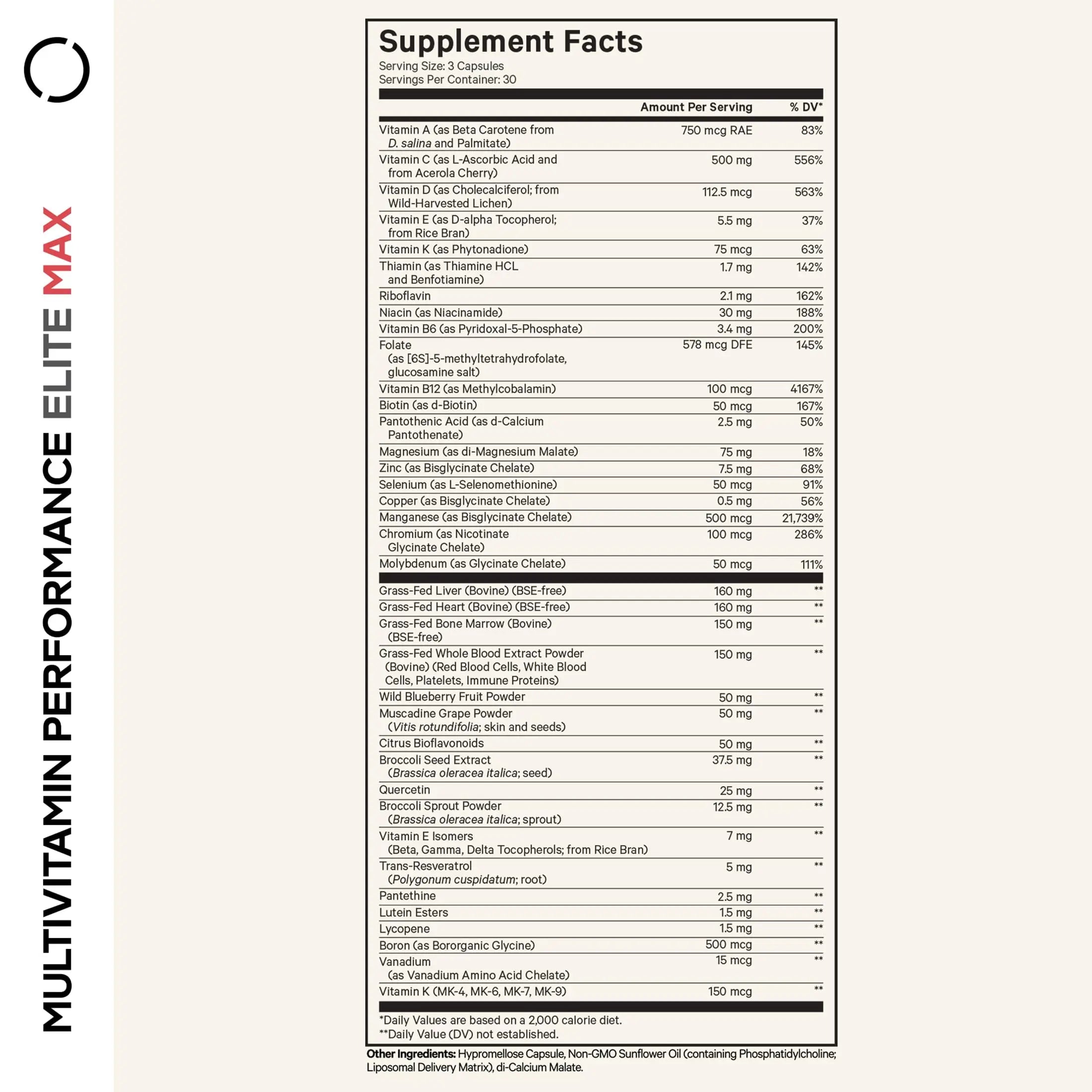 Codeage Multivitamin Performance Elite Max Supplement - Vitamins A, B6, B12, C, D, E, Vitamin K (MK-4, MK-6, MK-7, MK-9), Essential Minerals Codeage buy supplements canada