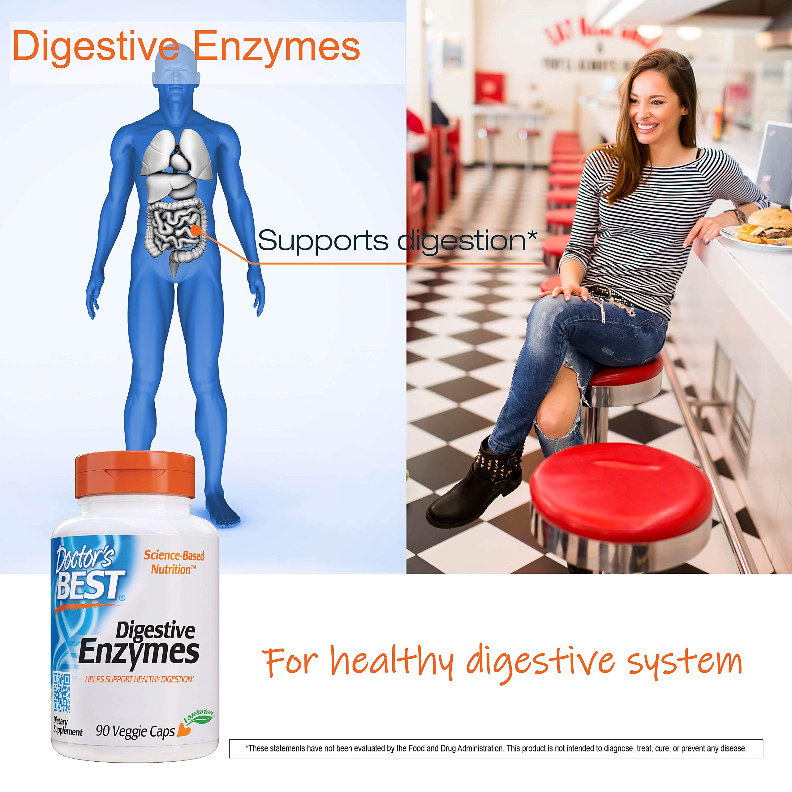 Doctor's Best Digestive Enzymes Non-GMO Vegetarian Gluten Free, 90 Cap Doctor's BEST buy supplements canada