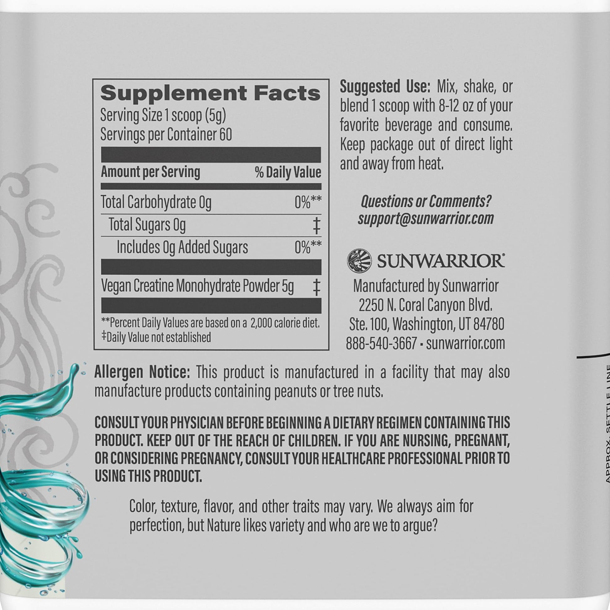 Sunwarrior, Active Creatine, 10.58 Ounce Sunwarrior buy supplements canada
