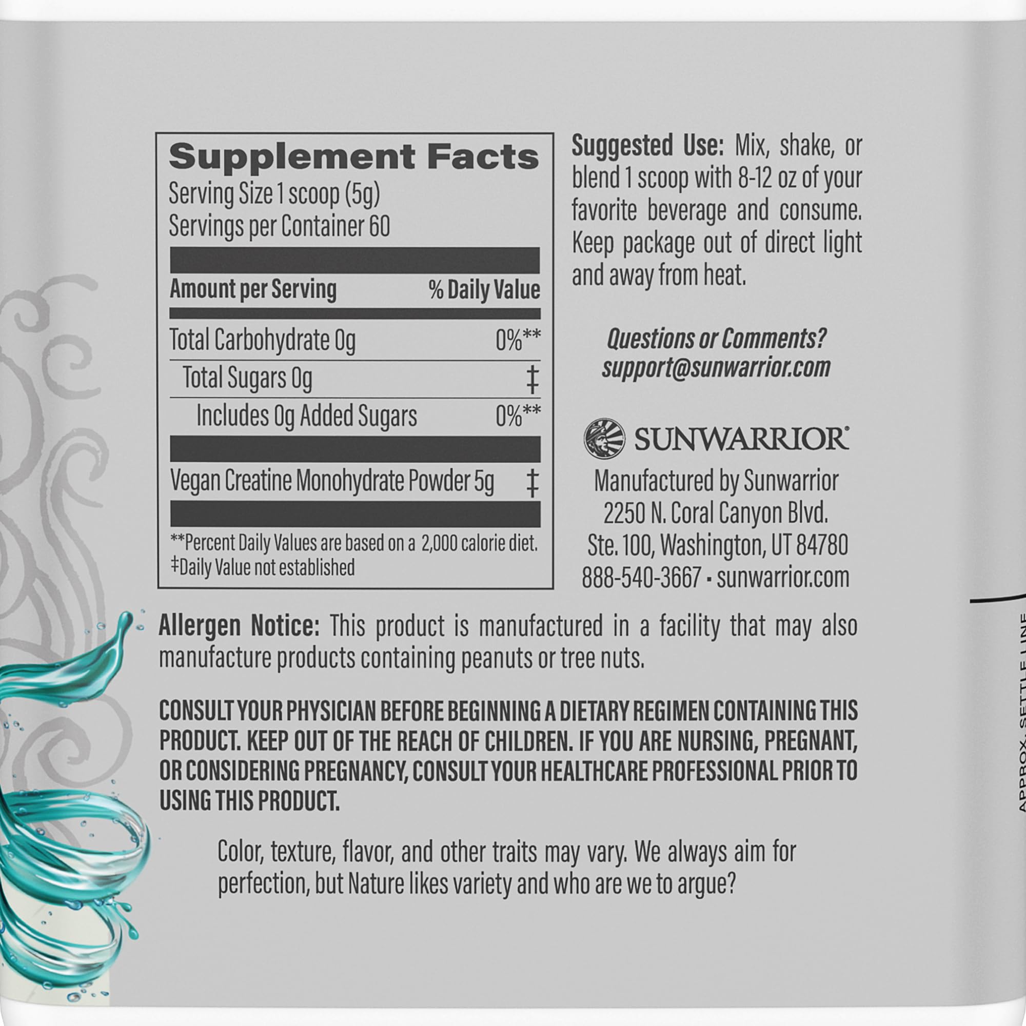 Sunwarrior, Active Creatine, 10.58 Ounce Sunwarrior buy supplements canada