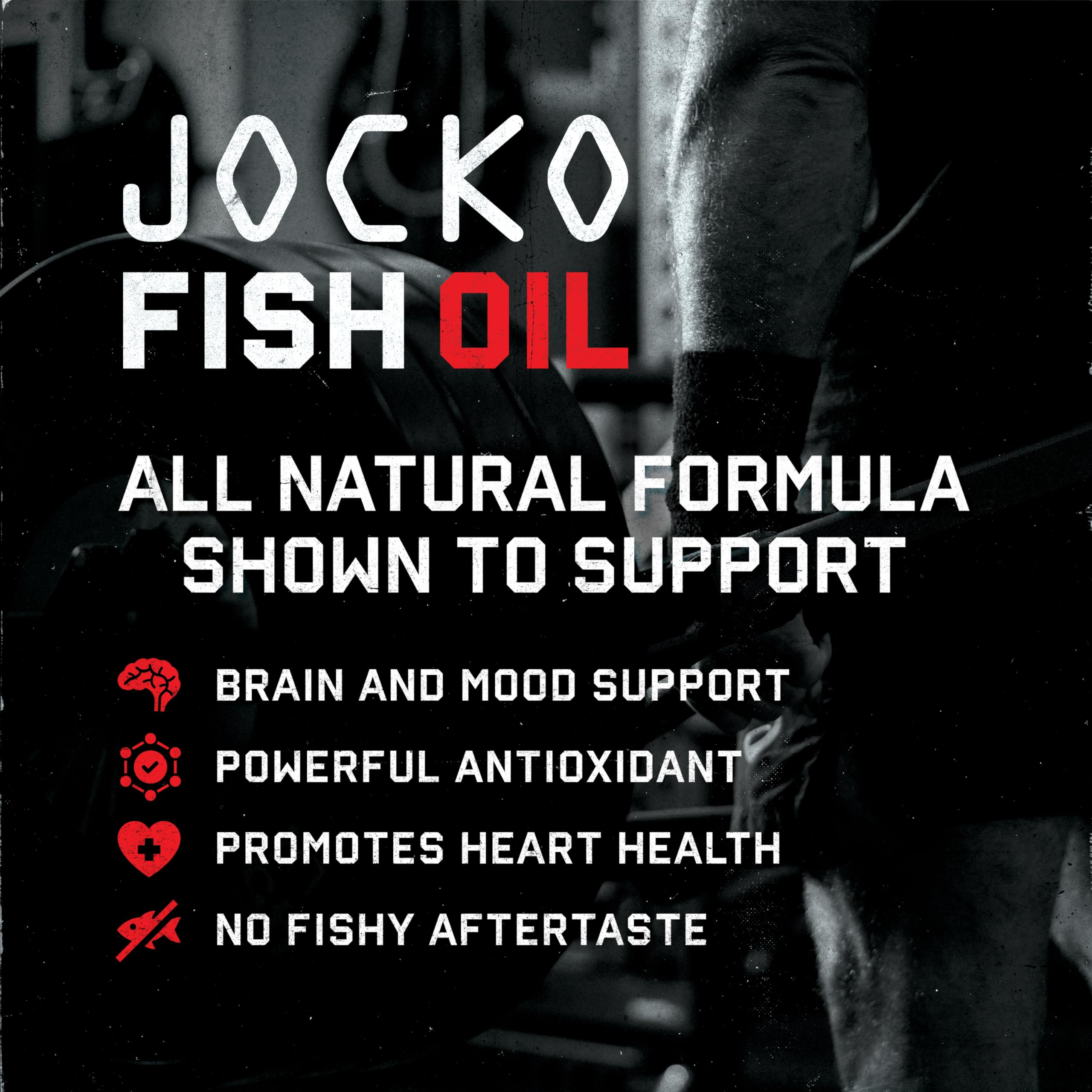 Jocko Fuel Omega 3 Fish Oil Supplement 2000mg - Burpless Fatty Acid Supplement, Wild Caught, Powerful Antioxidant with Astaxanthin (60 Capsules) Jocko Fuel buy supplements canada