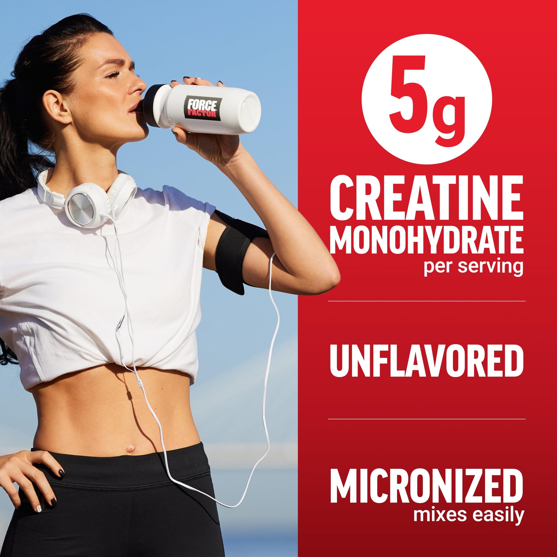 Force Factor Creatine Monohydrate Powder, 5g Micronized Dose to Support Muscle Growth, Strength, Recovery, Cognitive Health & Memory Force Factor buy supplements canada