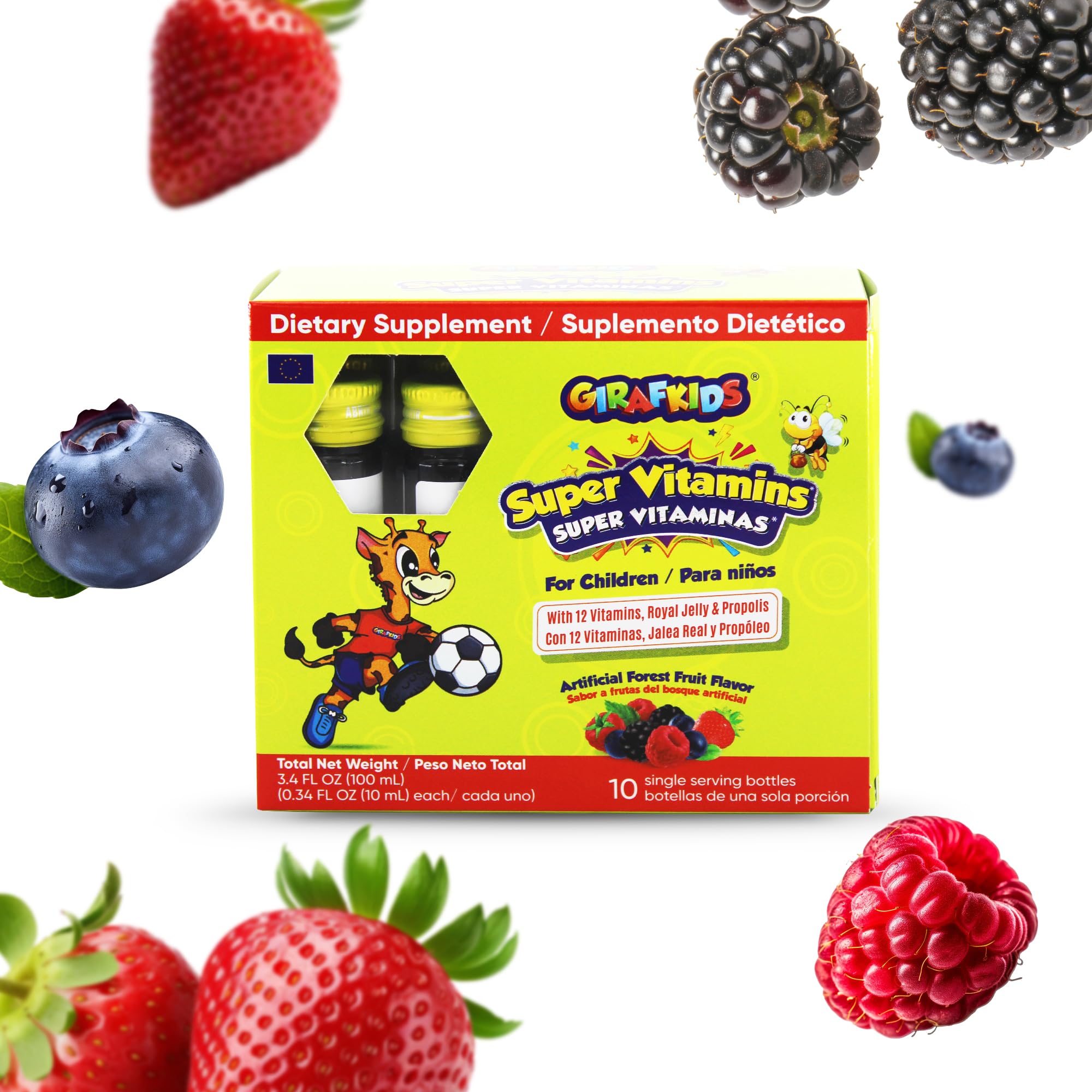GirafKids Multivitamin Syrup + Super Vitamins Liquid Bundle for Kids Ages 4+ | Omega-3, Beta Glucan, Royal Jelly & Propolis | PHARMADEL buy supplements canada