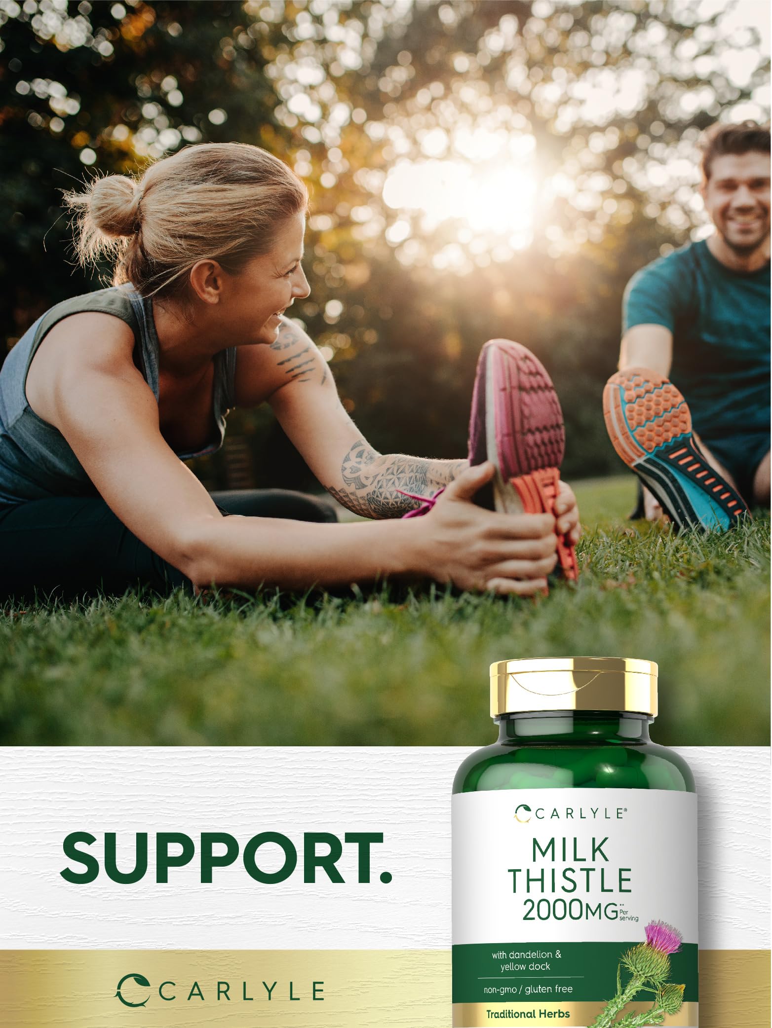 Carlyle Milk Thistle 2000mg | 180 Capsules | with Dandelion & Yellow Dock | Non-GMO Carlyle buy supplements canada