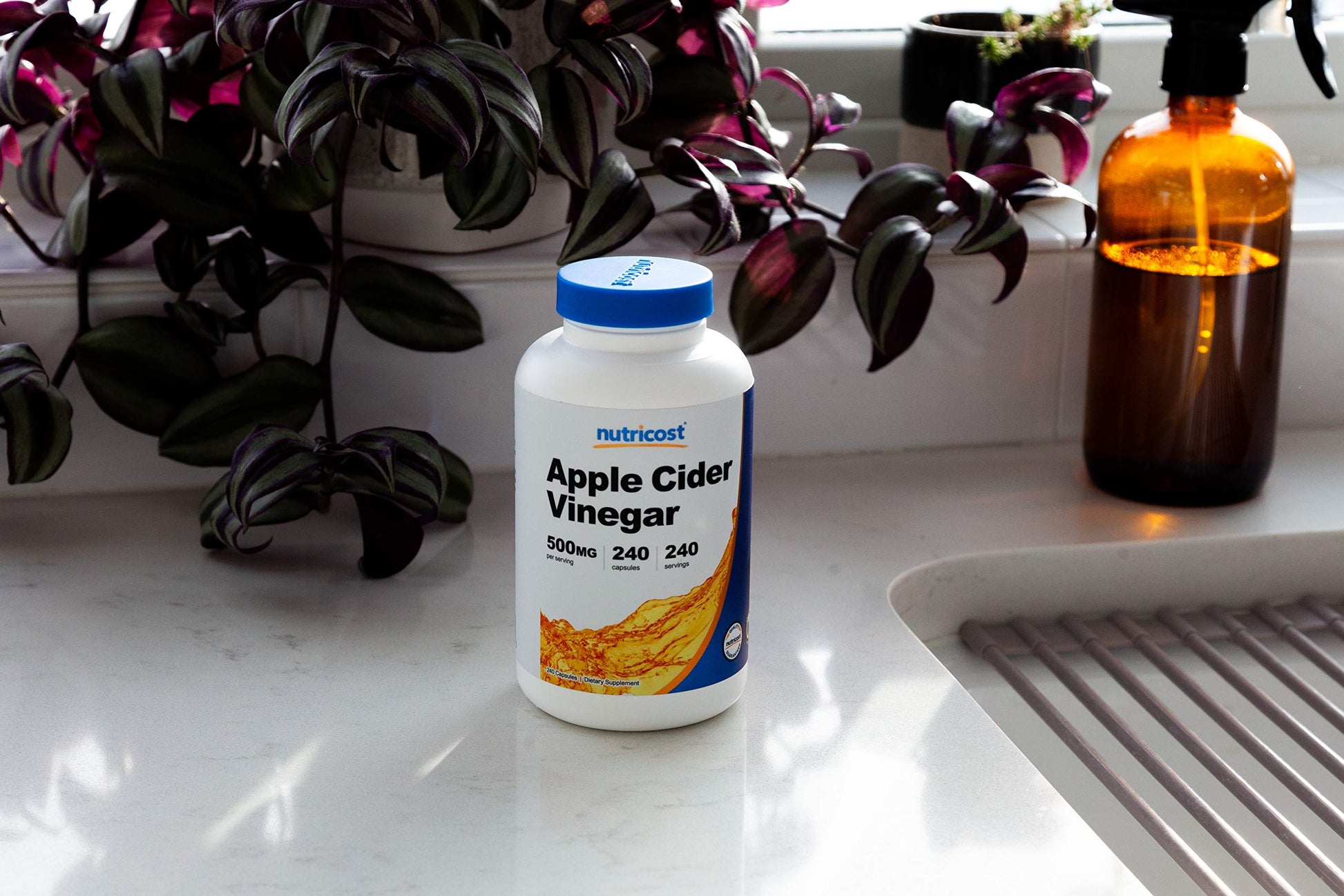 Nutricost Apple Cider Vinegar Capsules 500mg, 240 Vegetarian Capsules - Natural, Vegetarian, GMP, Non-GMO and Gluten Free Nutricost buy supplements canada