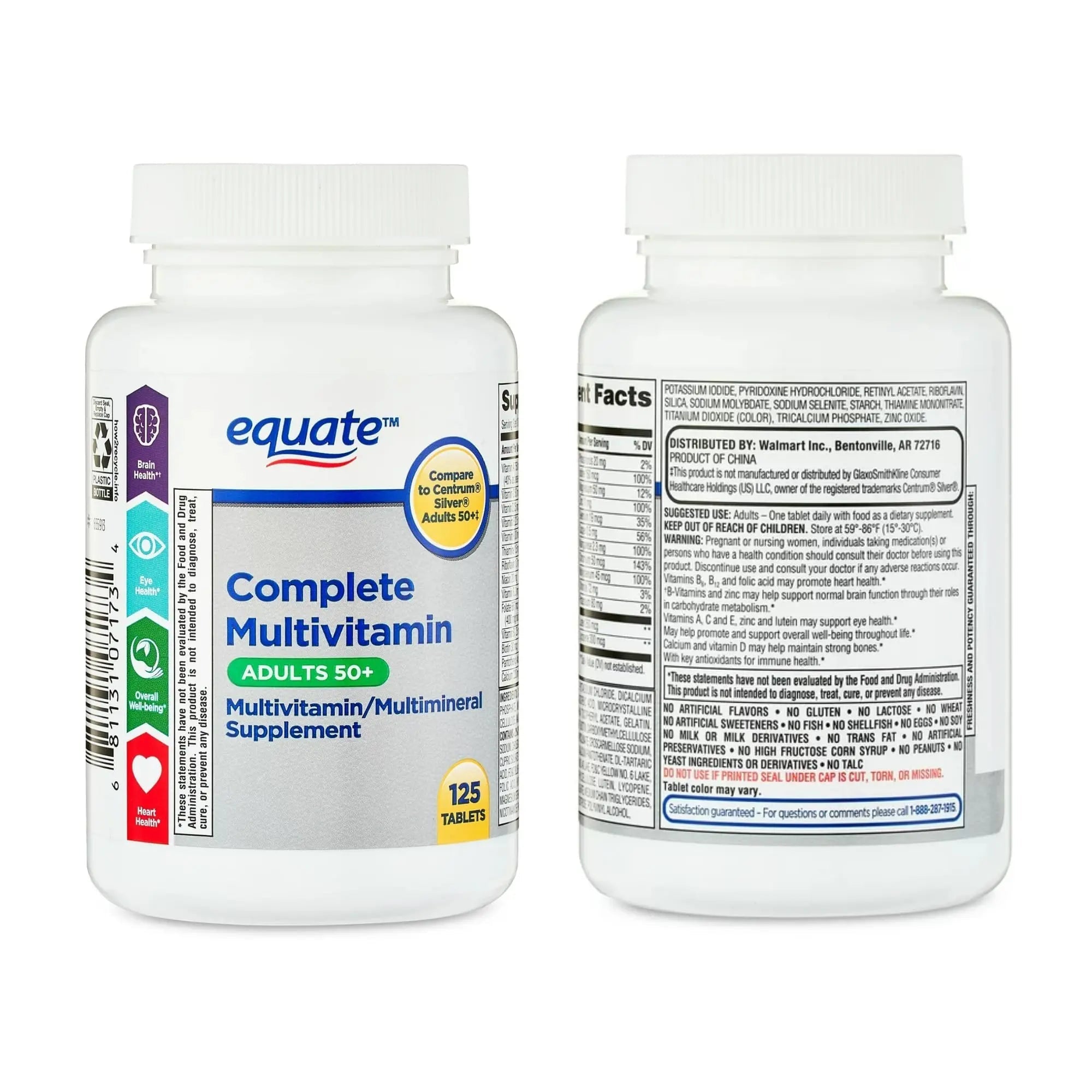 Equate Adult 50+ One Daily Complete Multivitamin Multimineral Supplement Tablets, Healthy Brain Aus Healthcare buy supplements canada