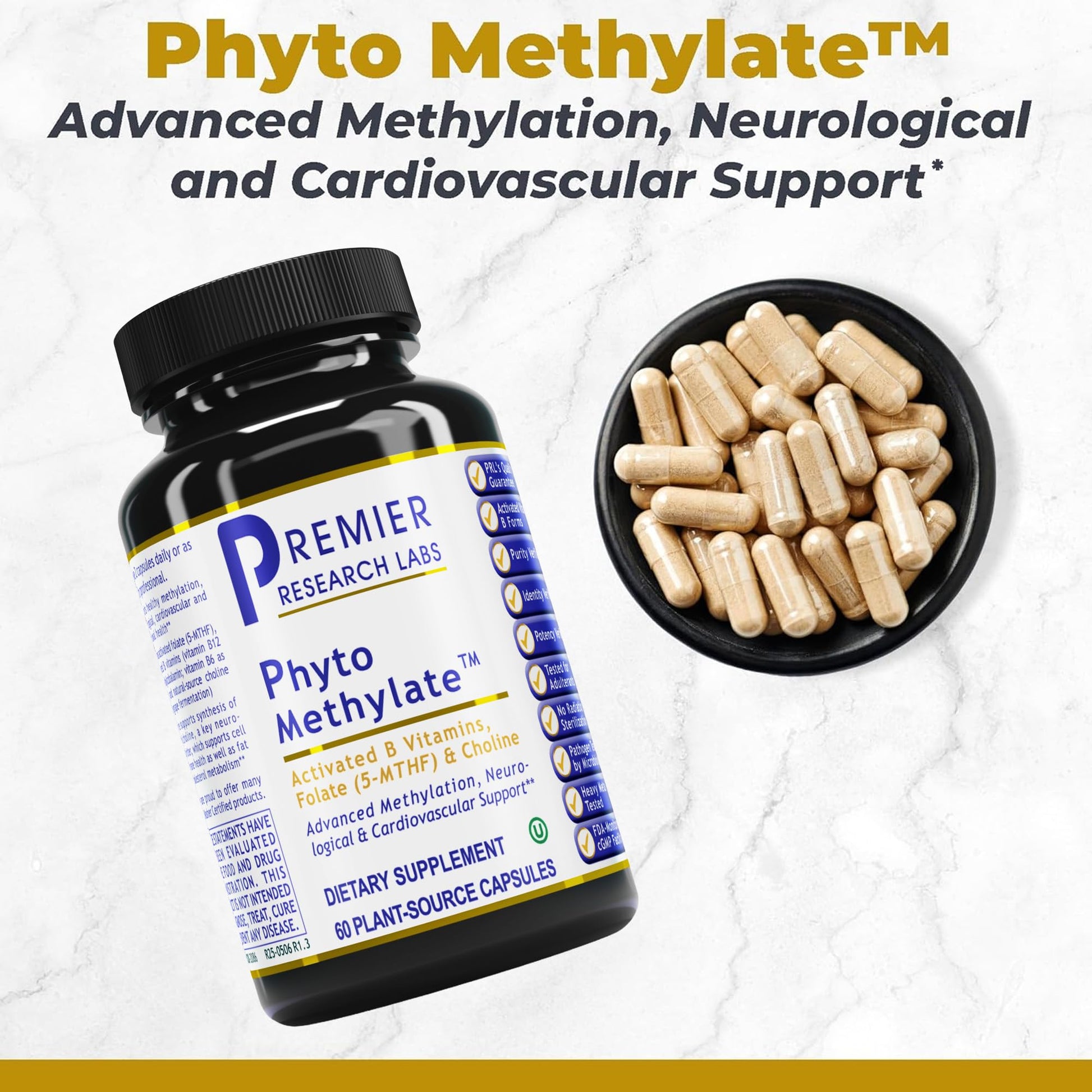 Premier Research Labs Phyto Methylate - B Vitamin Supplement - Supports Methylation, Detox, Brain & Heart Health - 5-MTHF & P5P - 60 Plant-Source Capsules Premier Research Labs buy supplements canada