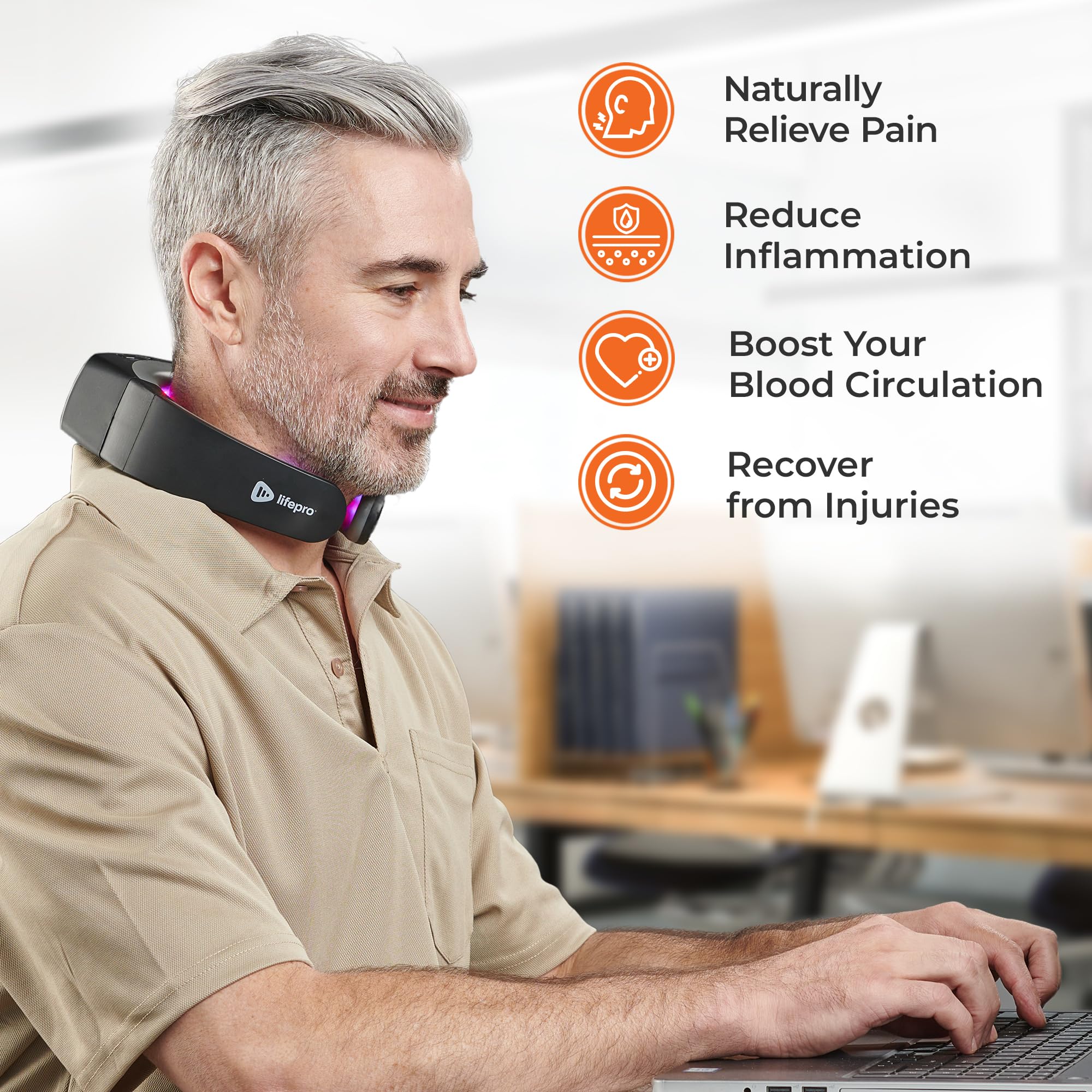 Lifepro Red Light Therapy for Neck - Compact & Rechargeable Red Light Therapy Device- On-The-Go LifePro buy supplements canada