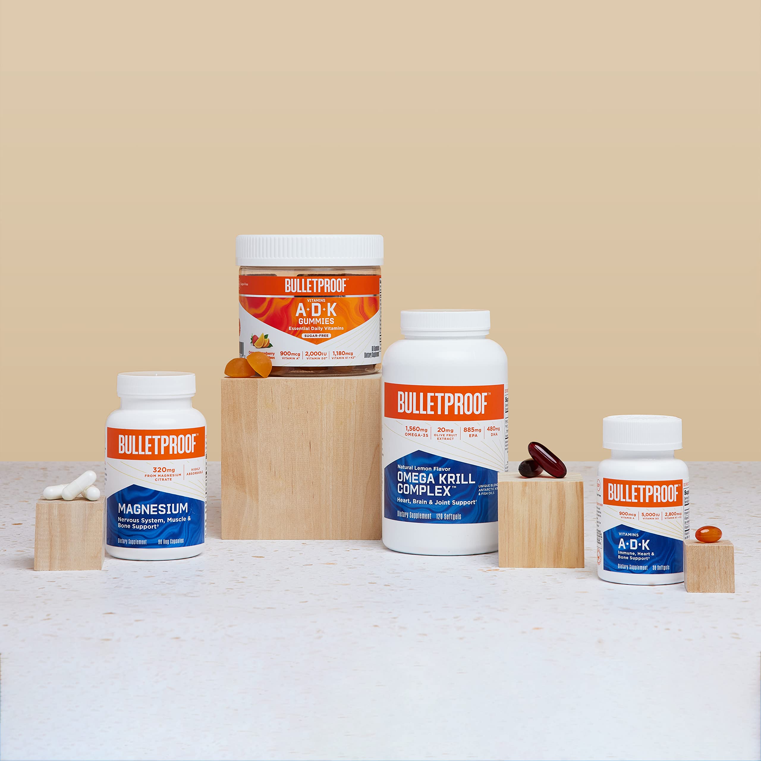 Vitamins A-D-K, 30 Softgels, 900mcg Vitamin A, with 5000 IU D3, K1, K2, K3, High Potency Bulletproof buy supplements canada