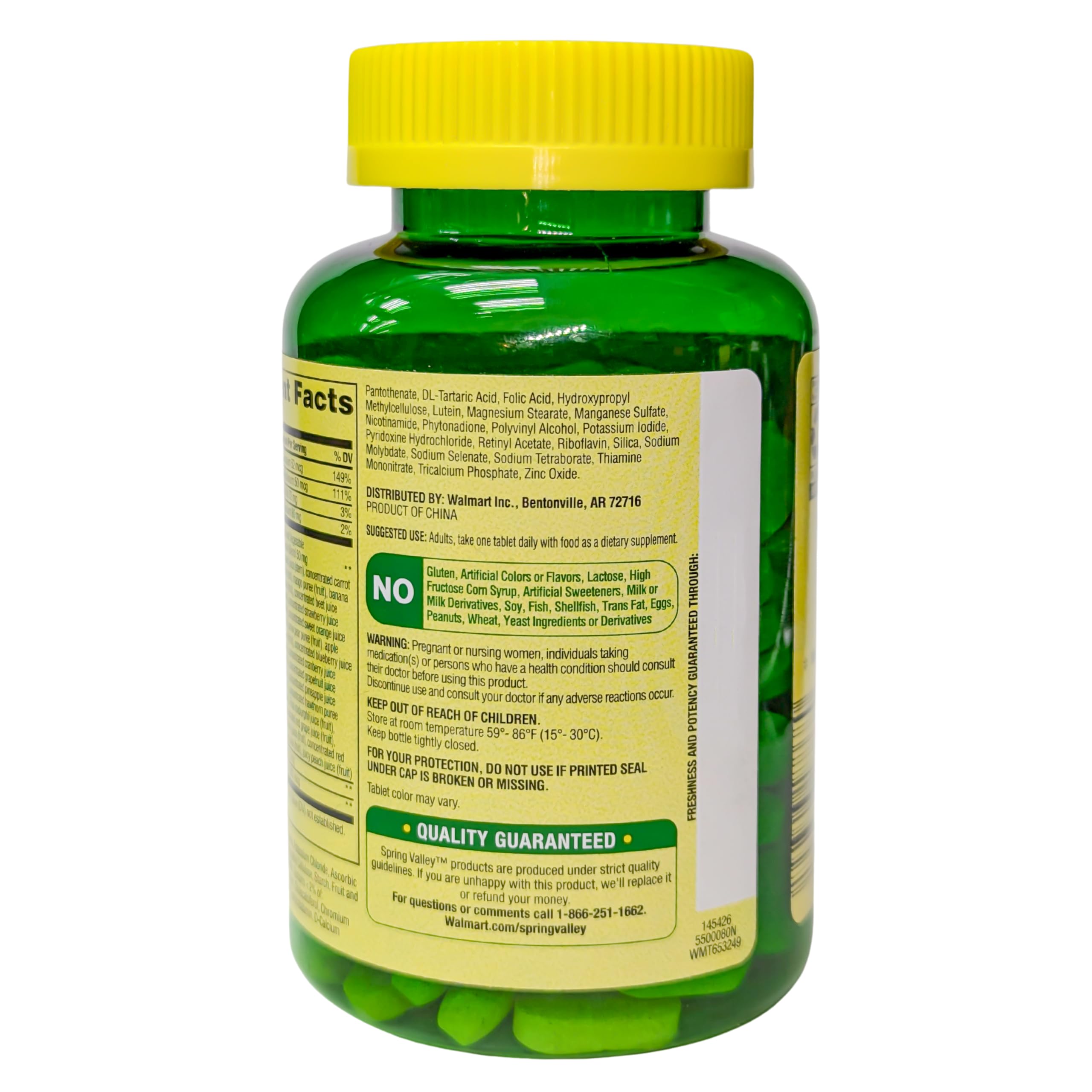 Spring Valley Women's 50+ Multi with Fruits & Vegetables Dietary Supplement 150 Tablets (One Bottle) Good Health Buena Salud buy supplements canada