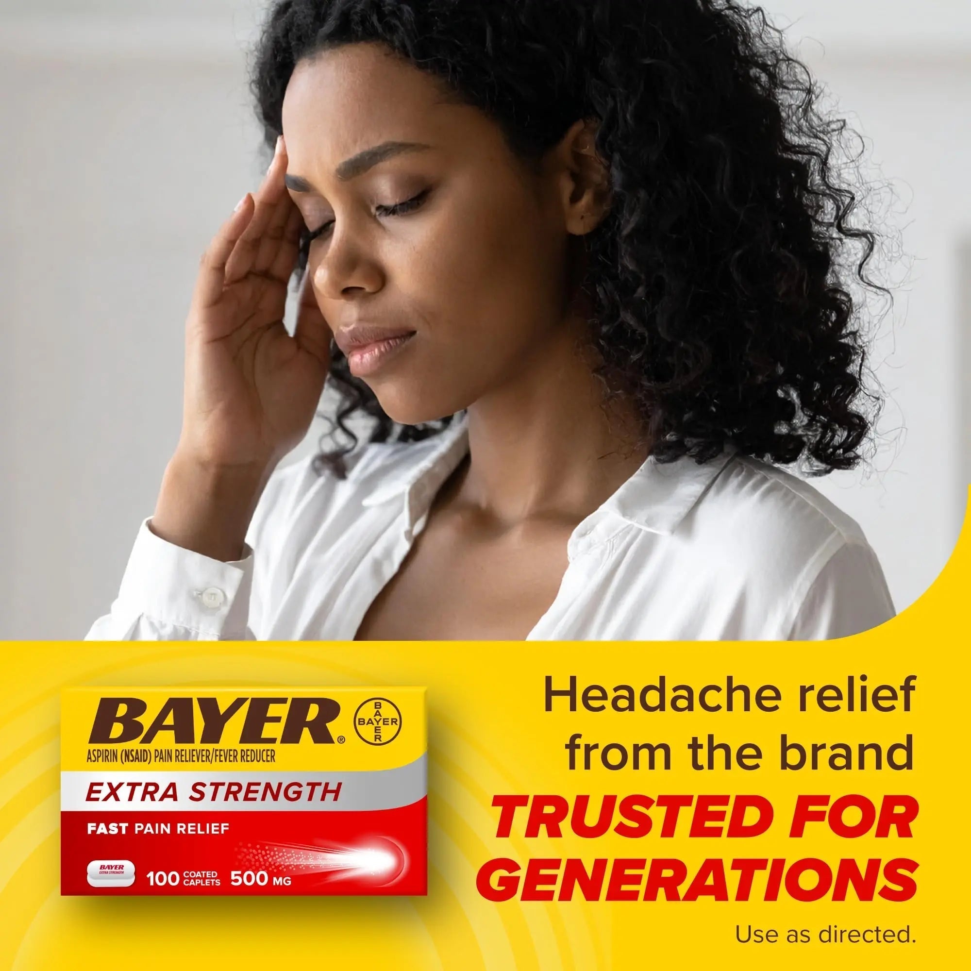 Bayer Aspirin Extra Strength, Aspirin 500mg, Pain Relief Pills, Fever Reducer and Headache Relief for Adults, 100 ct Bayer buy supplements canada