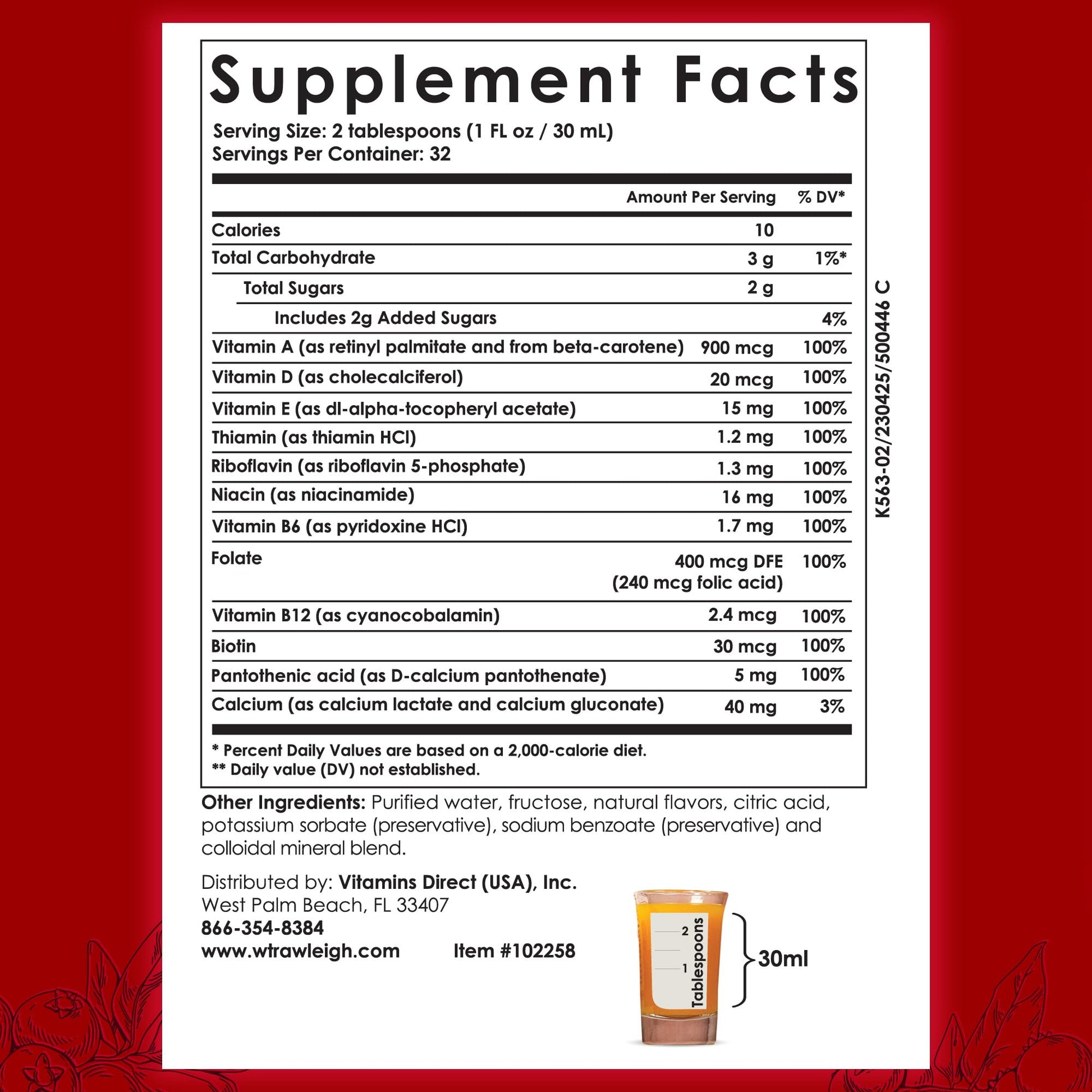 Rawleigh Power Nutrient: 32 fl oz for 1 Month - Cranberry Flavor, Daily Multivitamin Liquid Supplement for Men, Women with VIT. A - zinc & 70 Colloidal Trace Minerals, Vegetarian-Friendly, GMO Free Rawleigh buy supplements canada