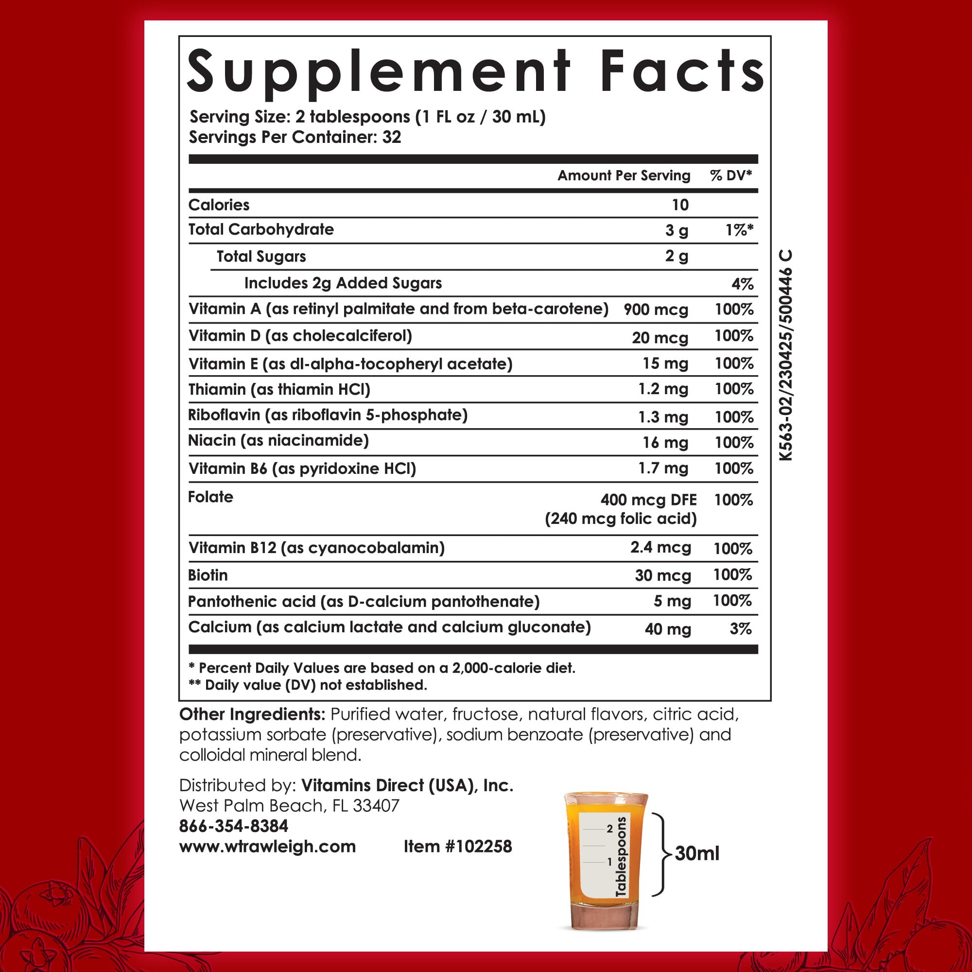 Rawleigh Power Nutrient: 32 fl oz for 1 Month - Cranberry Flavor, Daily Multivitamin Liquid Supplement for Men, Women with VIT. A - zinc & 70 Colloidal Trace Minerals, Vegetarian-Friendly, GMO Free Rawleigh buy supplements canada