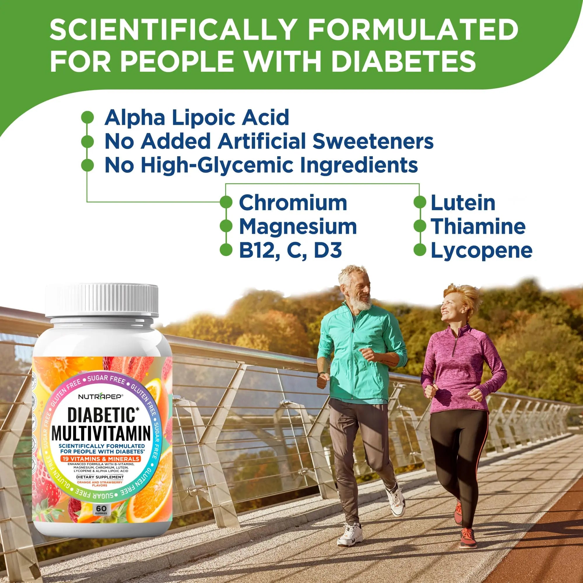 NutraPep Premium Multivitamin Chewable Gummies for Women & Men - Sugar-Free & Gluten Free Supplement Vitamins NutraPep buy supplements canada
