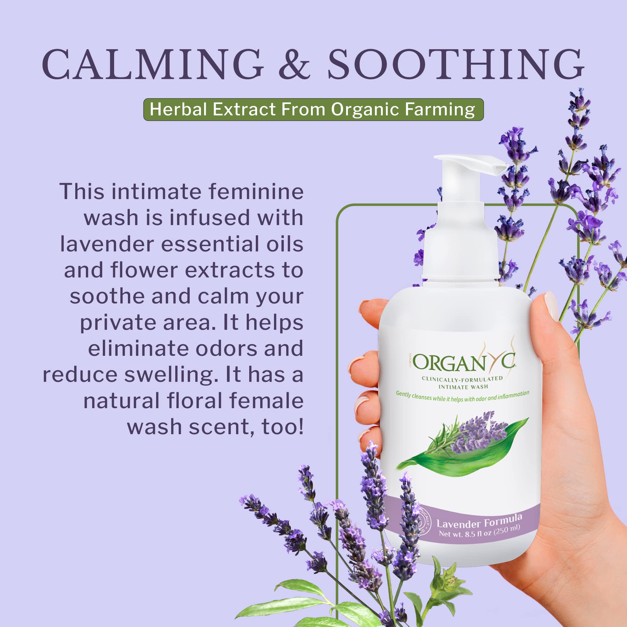 Organic Intimate Wash with Lavender Essential Oils & Flower Extracts, Gentle Cleansing Feminine Organyc buy supplements canada