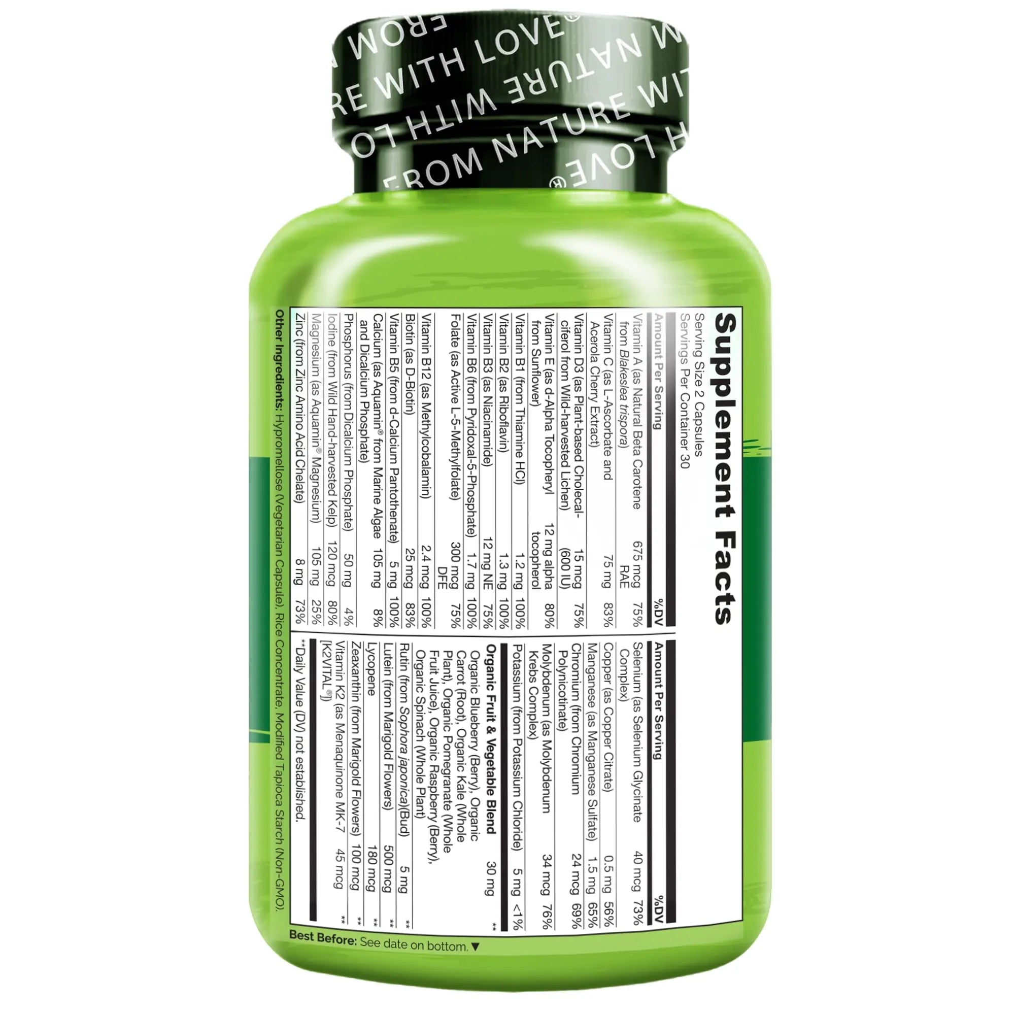 NATURELO Teen Multivitamin - Whole Food Multivitamin for Teenage Boys - Minerals Supplement for Active Kids NATURELO buy supplements canada