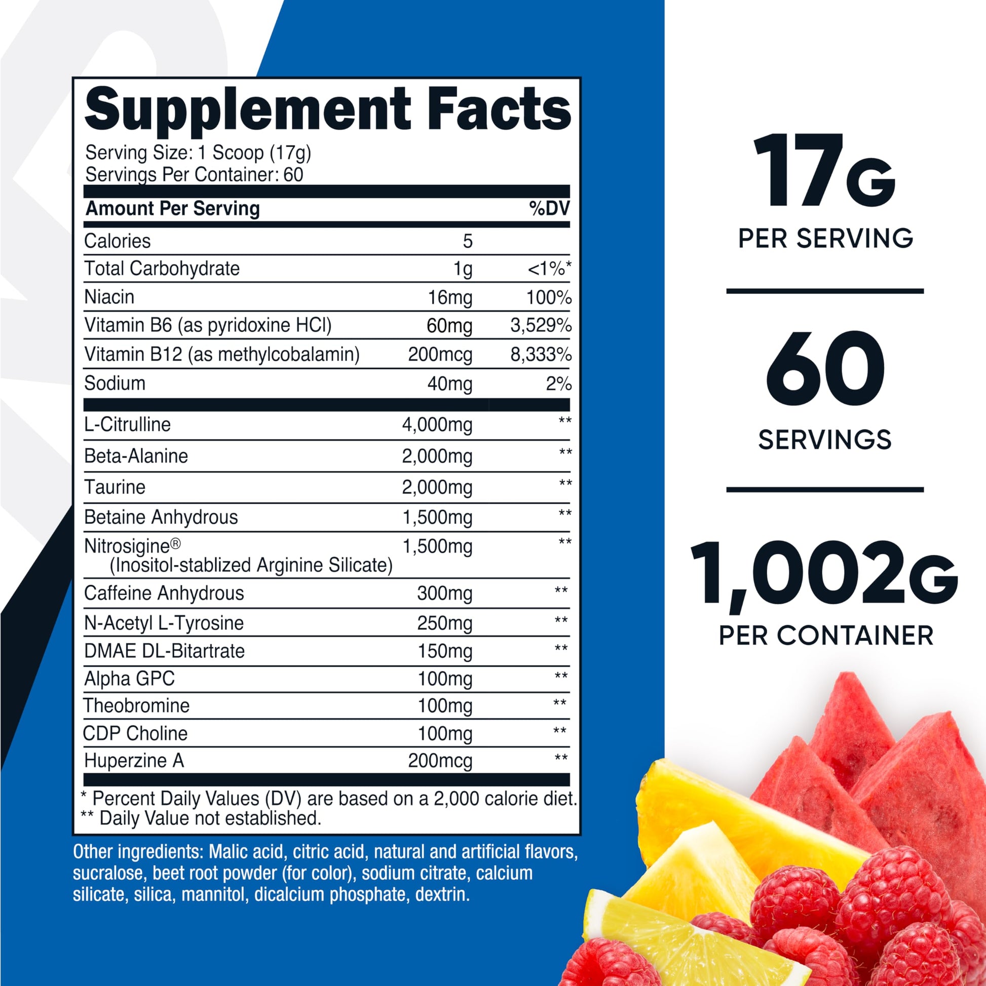 Nutricost Pre-X Xtreme Pre-Workout Complex Powder, Fruit Punch, 60 Servings, Vegetarian, Non-GMO and Gluten Free Nutricost buy supplements canada