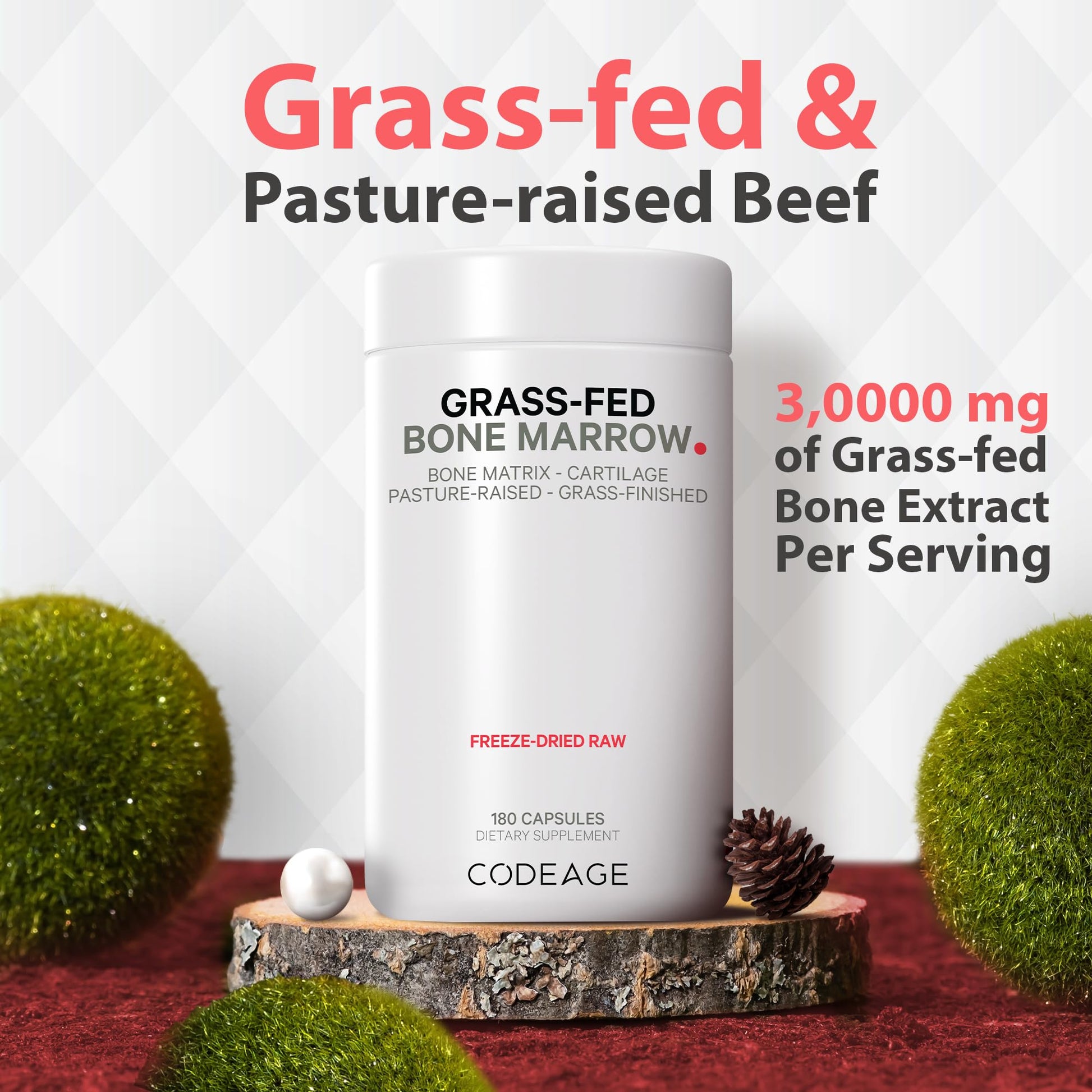 Codeage Grass Fed Bone Marrow, Full Spectrum Whole Bone Extract Codeage buy supplements canada